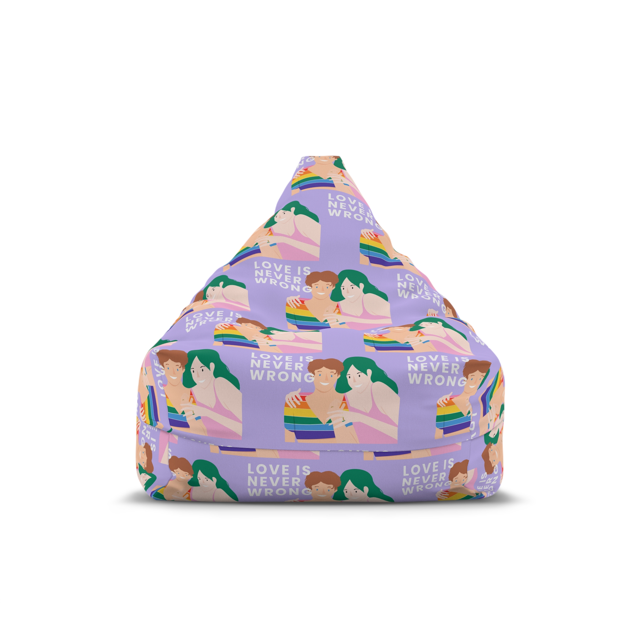 Lgbtq Gay Couple Banner Template Pride Month Bean Bag Chair Cover