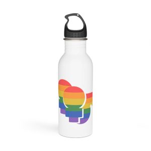Lgbt Icon Isolated Black Background Diversity Human Right Concept Lgbt Community Vector Flat Illustration Poster Card Banner Stainless Steel Water Bottle