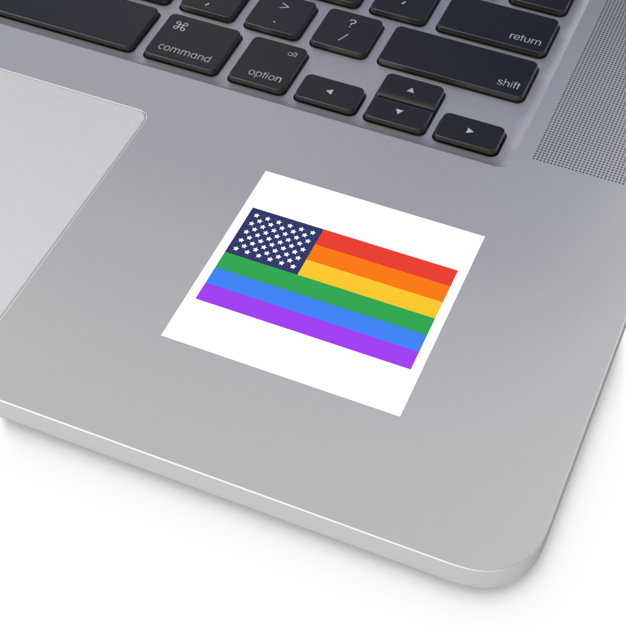 Lgbt Pride Month June Lesbian Gay Bisexual Transgender Lgbtq Flag Rainbow Vector (1) Laminate Stickers Square - Image 7