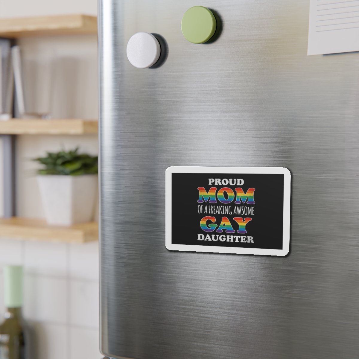 Mother Day Pride Rainbow Typography Vector Premium T Shirt(3) Die Cut Magnets - Image 9