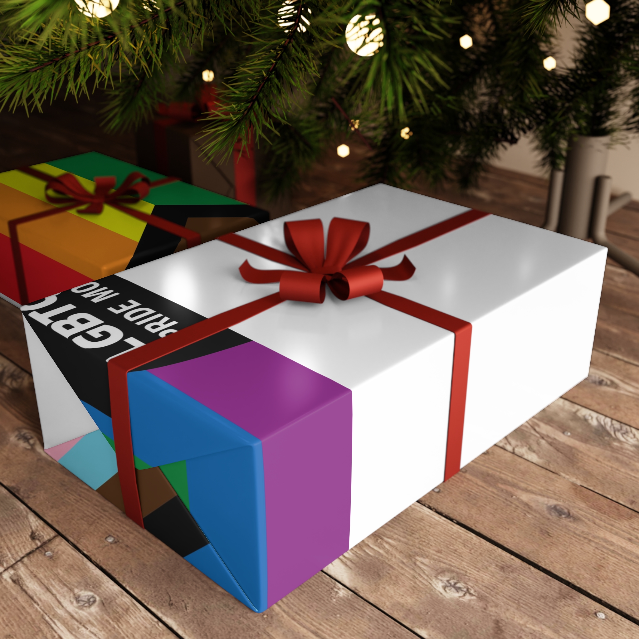 Happy Pride Day Concept Lgbtq Community Lgbt Pride Typography Vector Gift Wrapping Paper Sheets 1pc - Image 3
