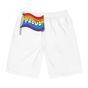 Proud Rainbow Flag Lgbtq Celebration Mens Board Shorts Aop