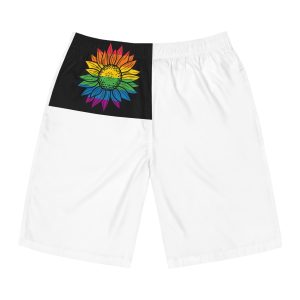 Sunflower Pride Rainbow Premium Vector T Shirt(1) Mens Board Shorts Aop
