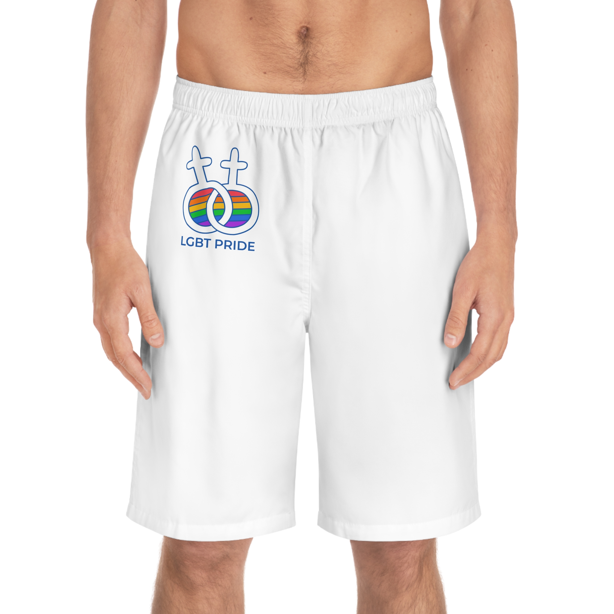Hand Drawn Pride Month Lgbt Logo Template Mens Board Shorts Aop - Image 3