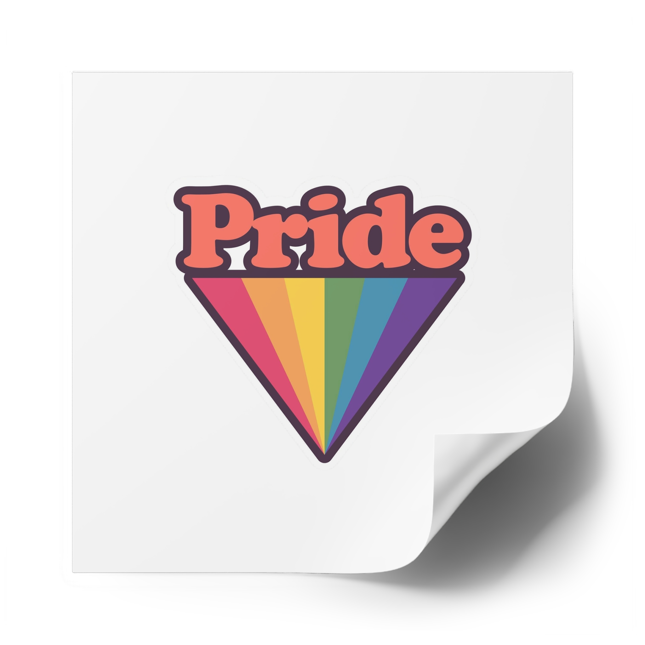 Pride With Rainbow (1) Laminate Stickers Square - Image 50