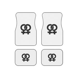 Silhouette Female Homosexual Venus Symbol Gender Pictogram Vector Illustration Car Mats Set Of 4