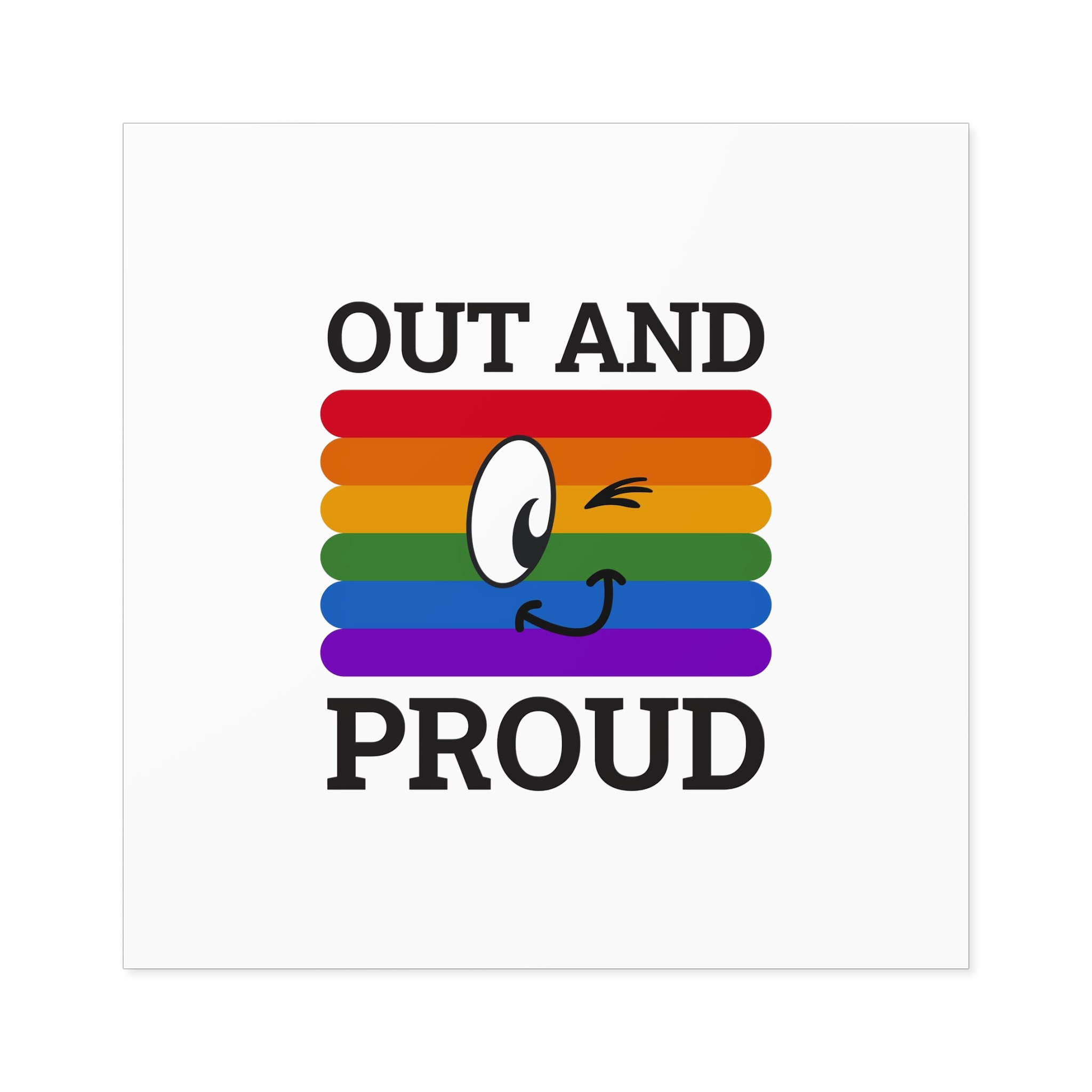 Out Proud Lgbtq Pride Month Quote Book Lover Rainbow Flag Hand Drawn Art White Background Laminate Stickers Square - Image 53