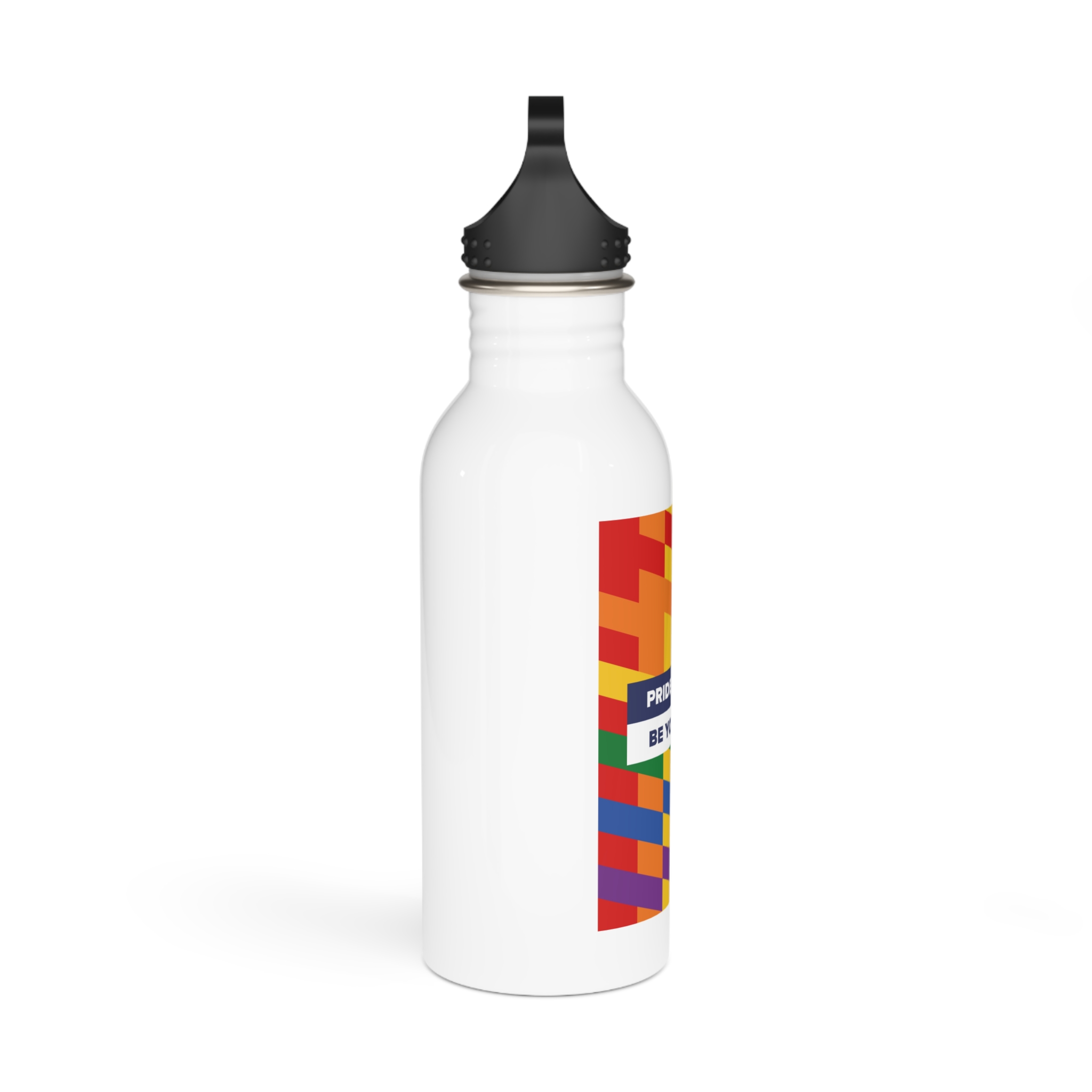 Lgbt Pride Month June Lesbian Gay Bisexual Transgender Lgbtq Flag Rainbow Vector(1)3 Stainless Steel Water Bottle - Image 2