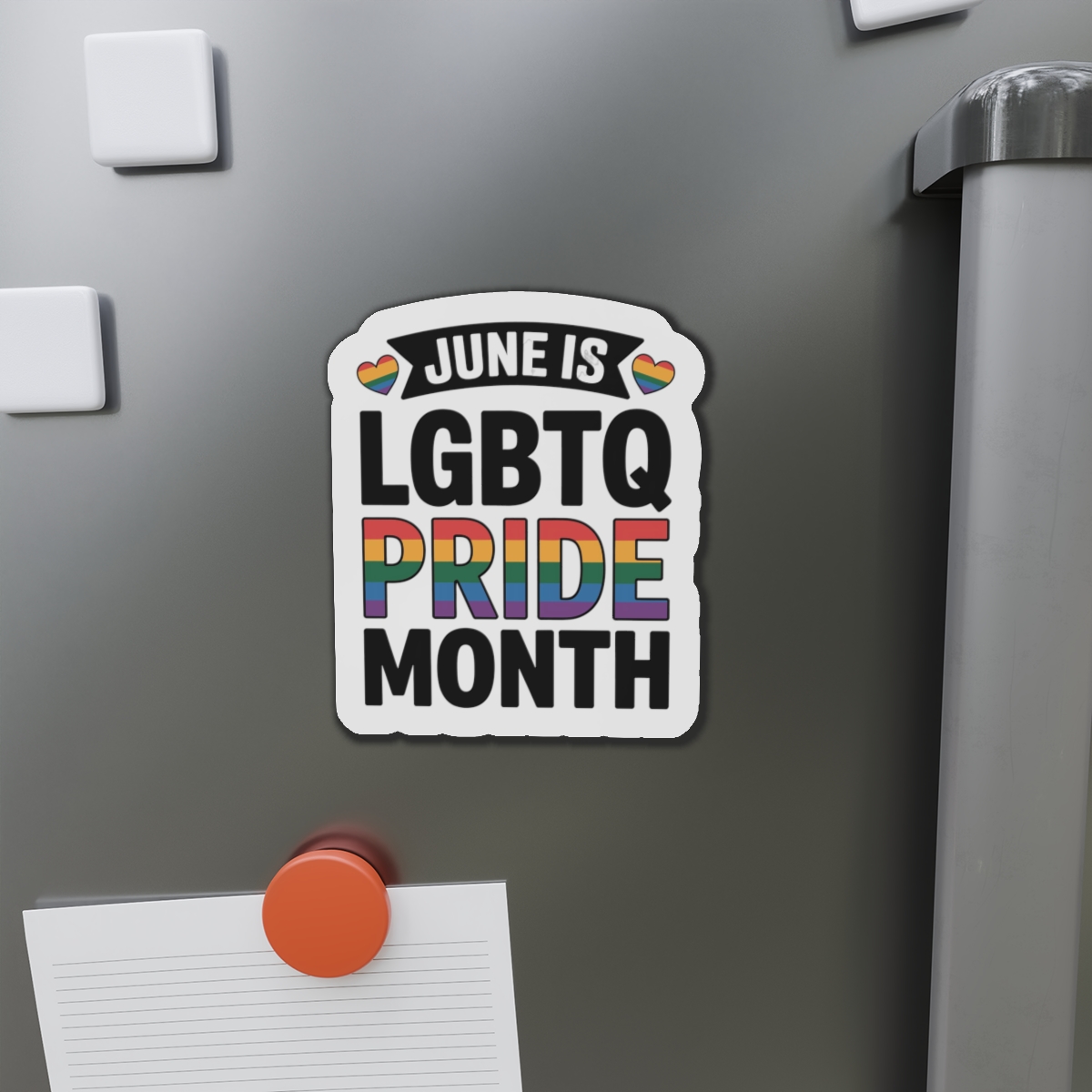 June Is Lgbtq Pride Month Colorful Text Die Cut Magnets - Image 14