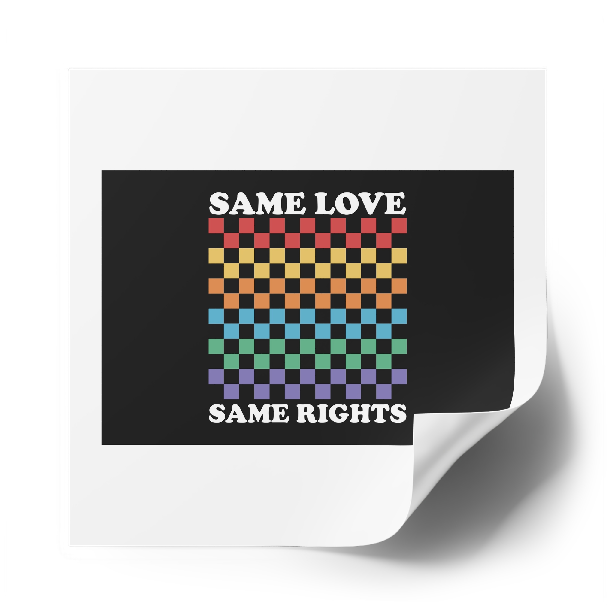 Pride Lgbt Gay Typography T Shirt Design Laminate Stickers Square - Image 58