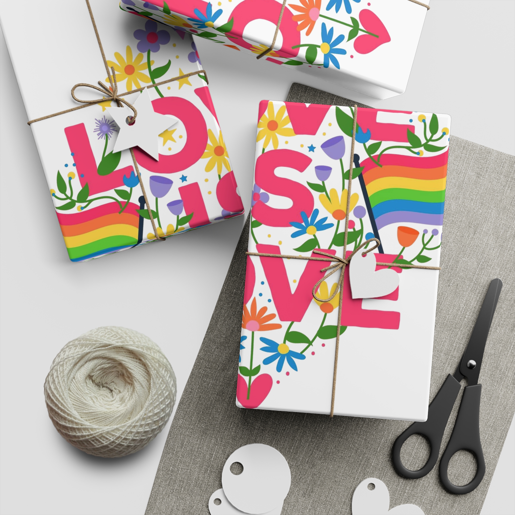 Pride Day Typography Gift Wrapping Paper Sheets 1pc - Image 2