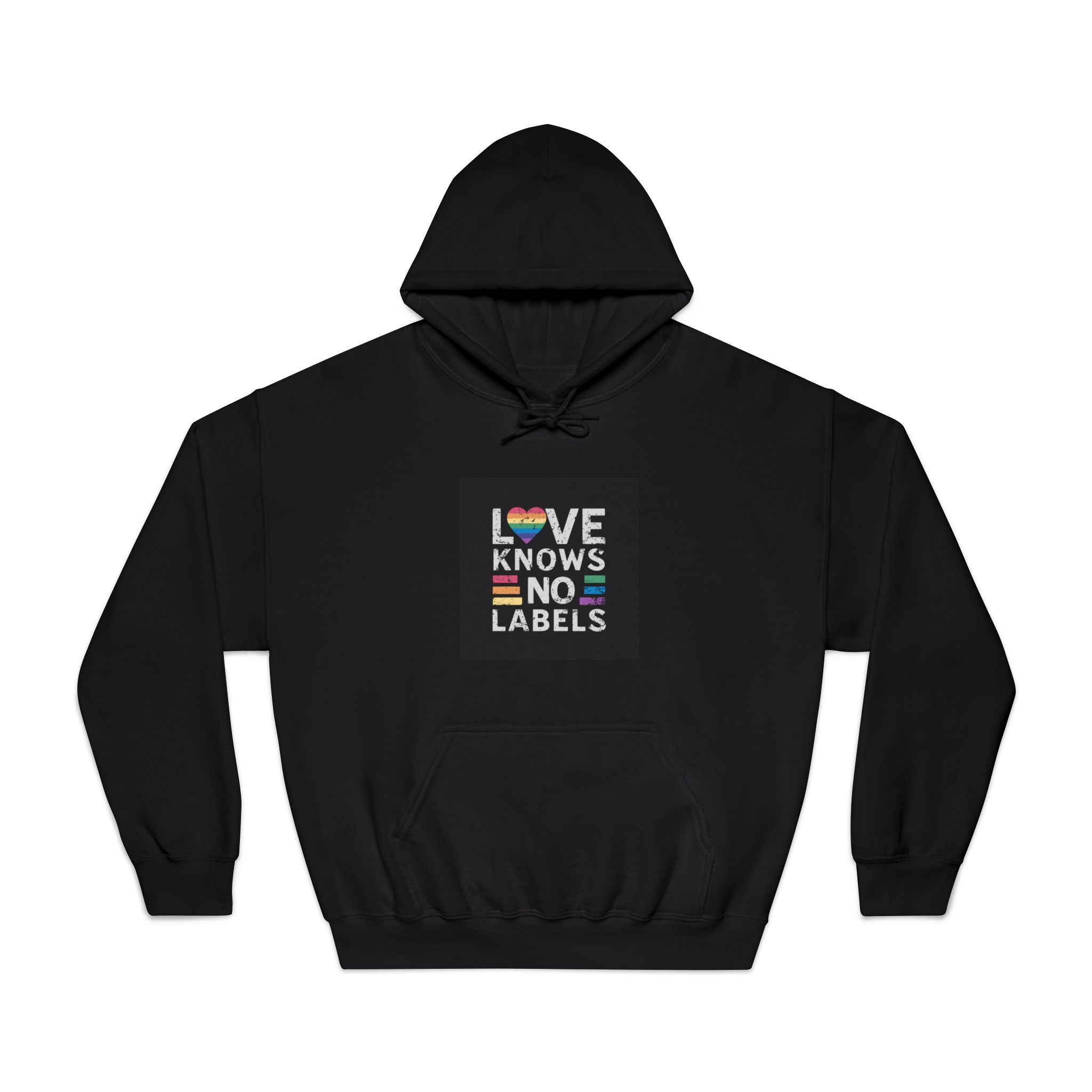 Love Knows No Labels Happy Pride Month Unisex Dryblend Hooded Sweatshirt - Image 9