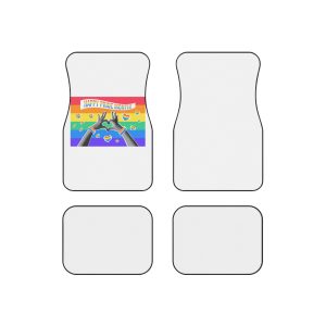Lgbtq Pride Month Card Y2k Style Trendy Retro Collage Halftone Hands Car Mats Set Of 4