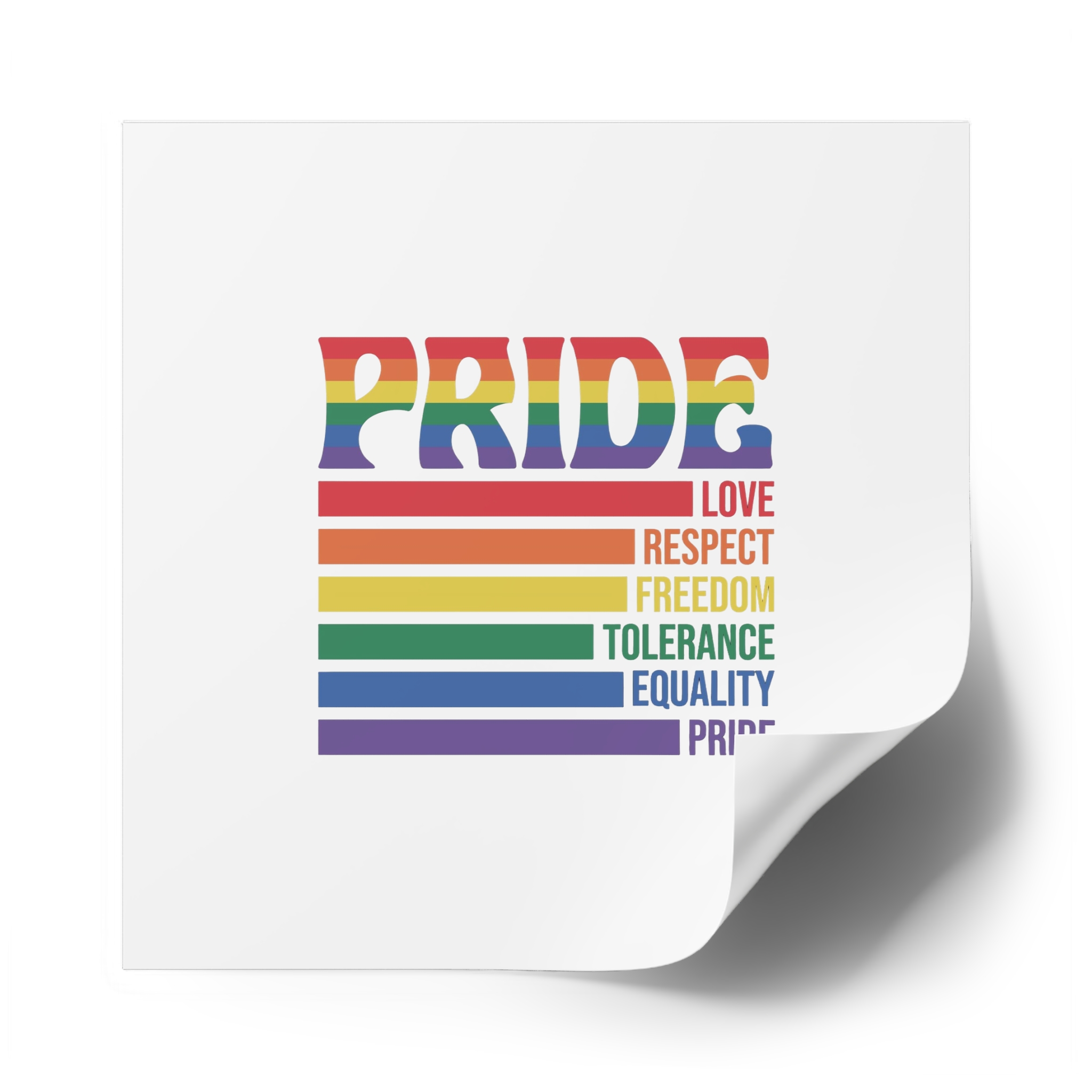 Pride Lgbtq Gay Typography Vector Tshirt Design1 Laminate Stickers Square - Image 78