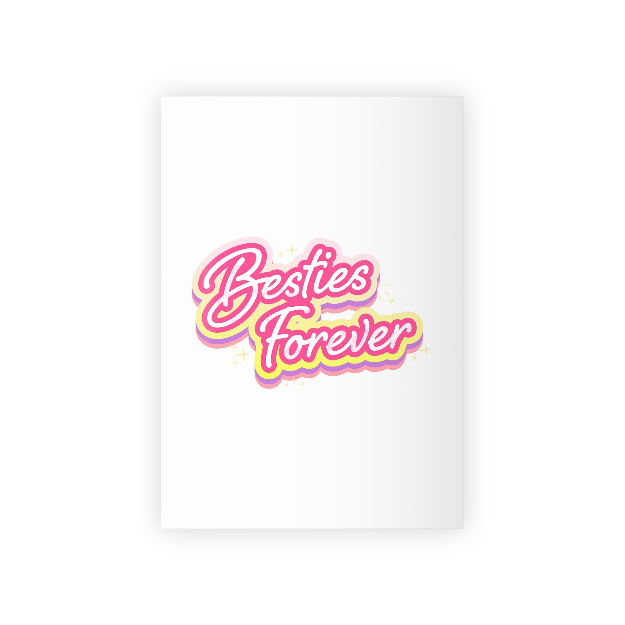 Pink Besties Forever Lettering Logo Gift Wrapping Paper Rolls 1pc