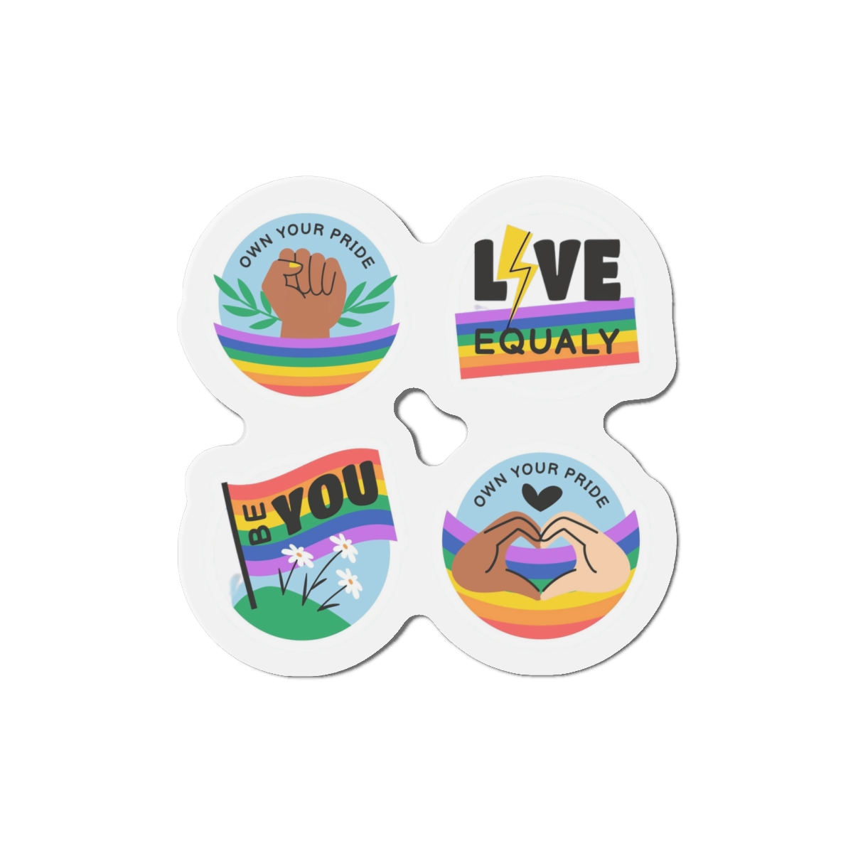 Flat Stickers Collection Lgbtqi Pride Month Celebration(1) Die Cut Magnets - Image 7