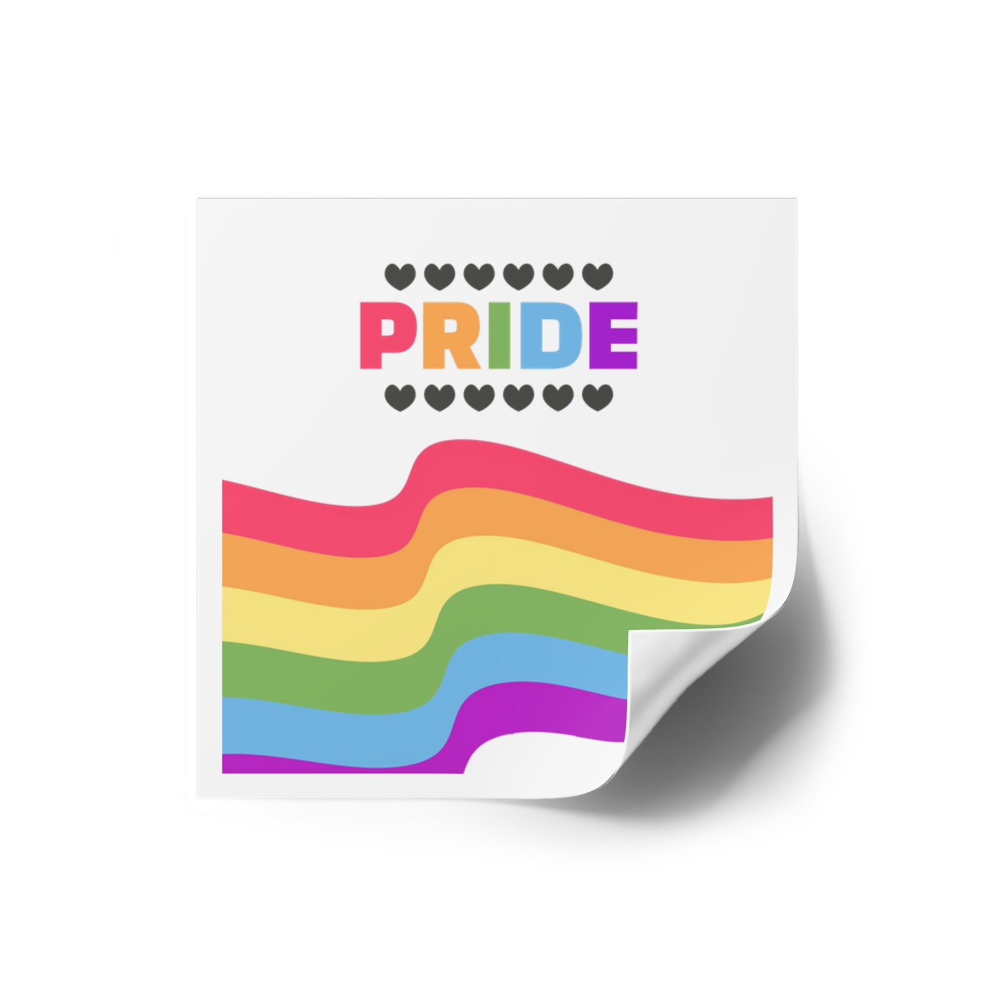 Pride Background With Flag Lgbtq Pride Laminate Stickers Square - Image 2