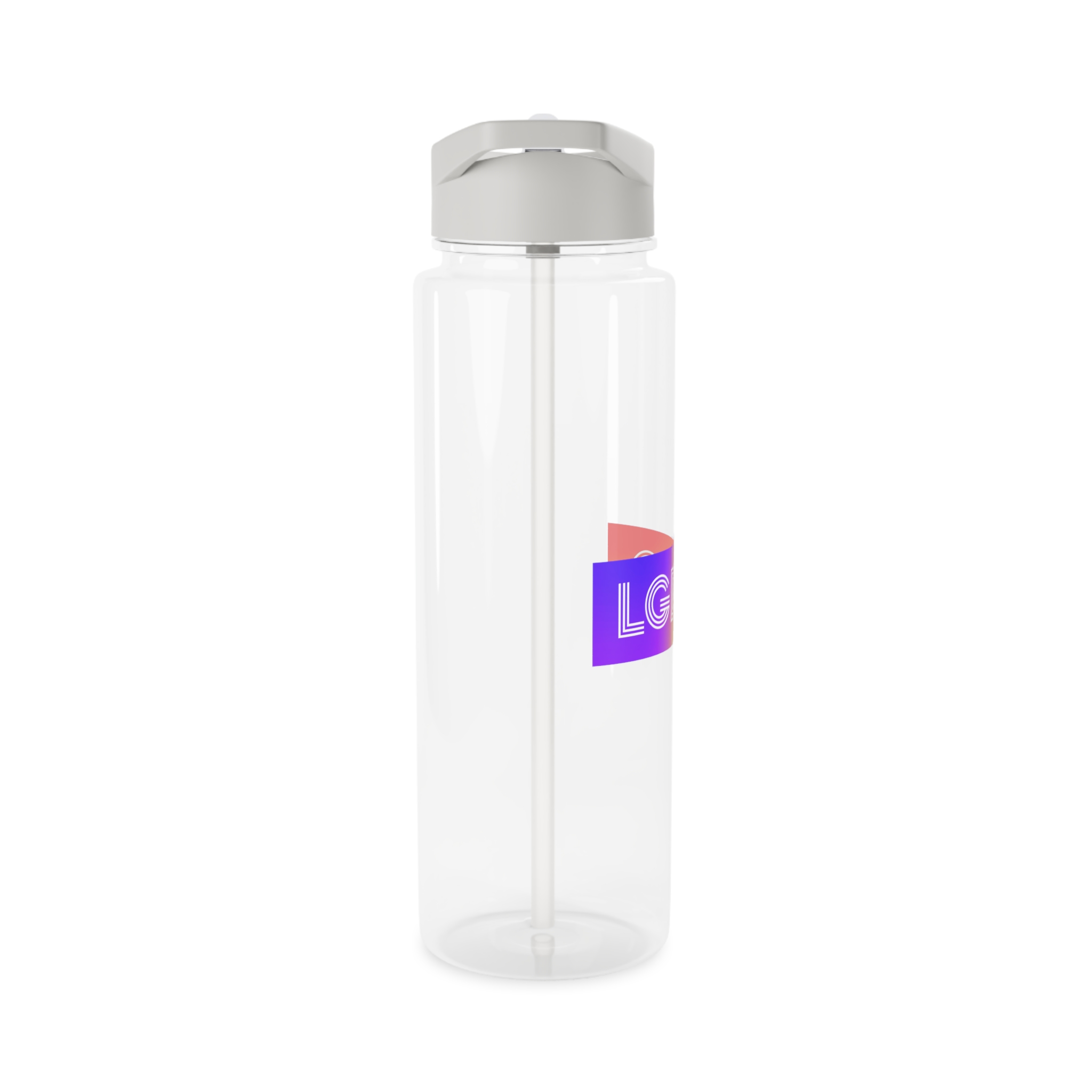 Lgbtq Typography With Rainbow Gradient Background Colorful Vibrant Pride Concept Poster Banner Tritan Water Bottle - Image 8