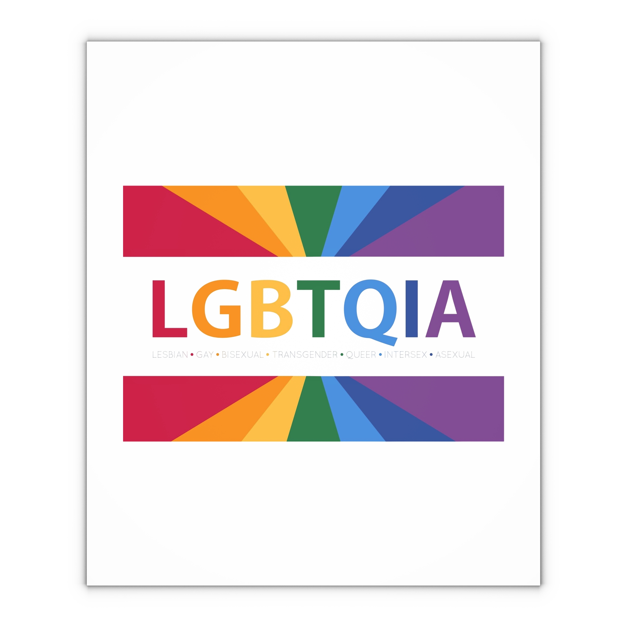 Lgbtqia Text Banner With Rainbow Background Lgbtqia Typography With Lgbt Gay Pride Flag Colours Gift Wrapping Paper Sheets 1pc - Image 4