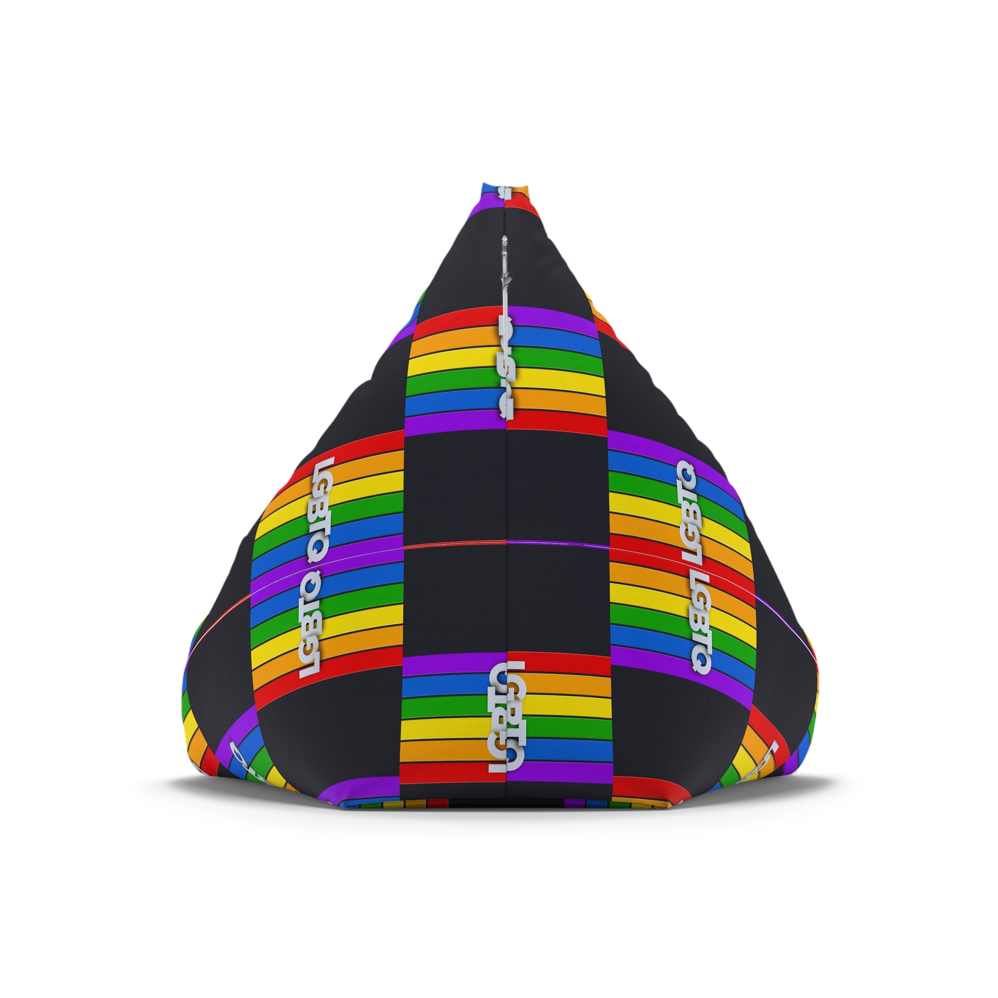 Lgbtq Paper Sign Rainbow Flag Bean Bag Chair Cover - Image 6