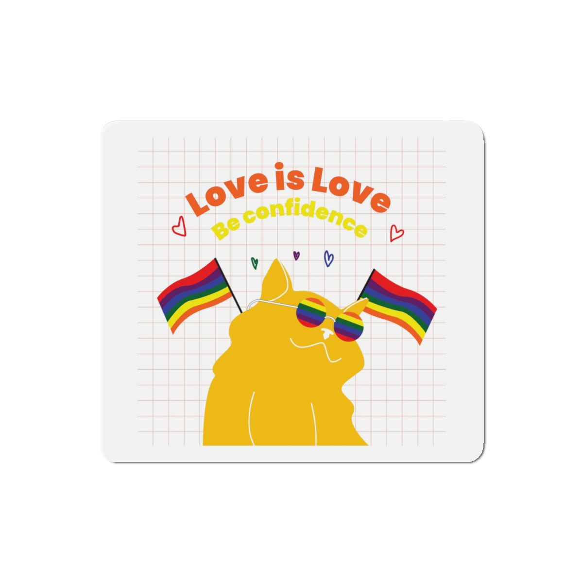 Pride Month Flat Design Illustration Die Cut Magnets - Image 10