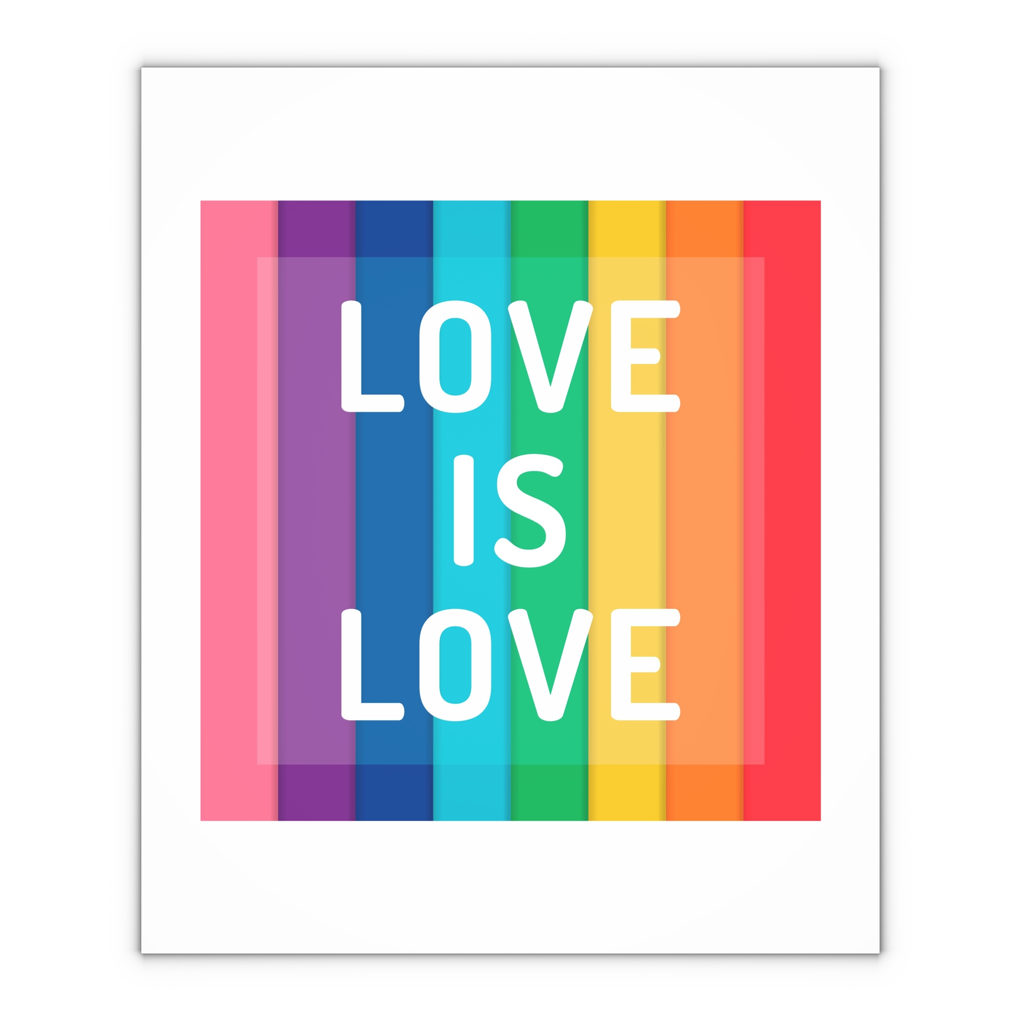 Rainbow Colored Background With Love Is Love Concept Pride Month Gift Wrapping Paper Sheets 1pc - Image 4