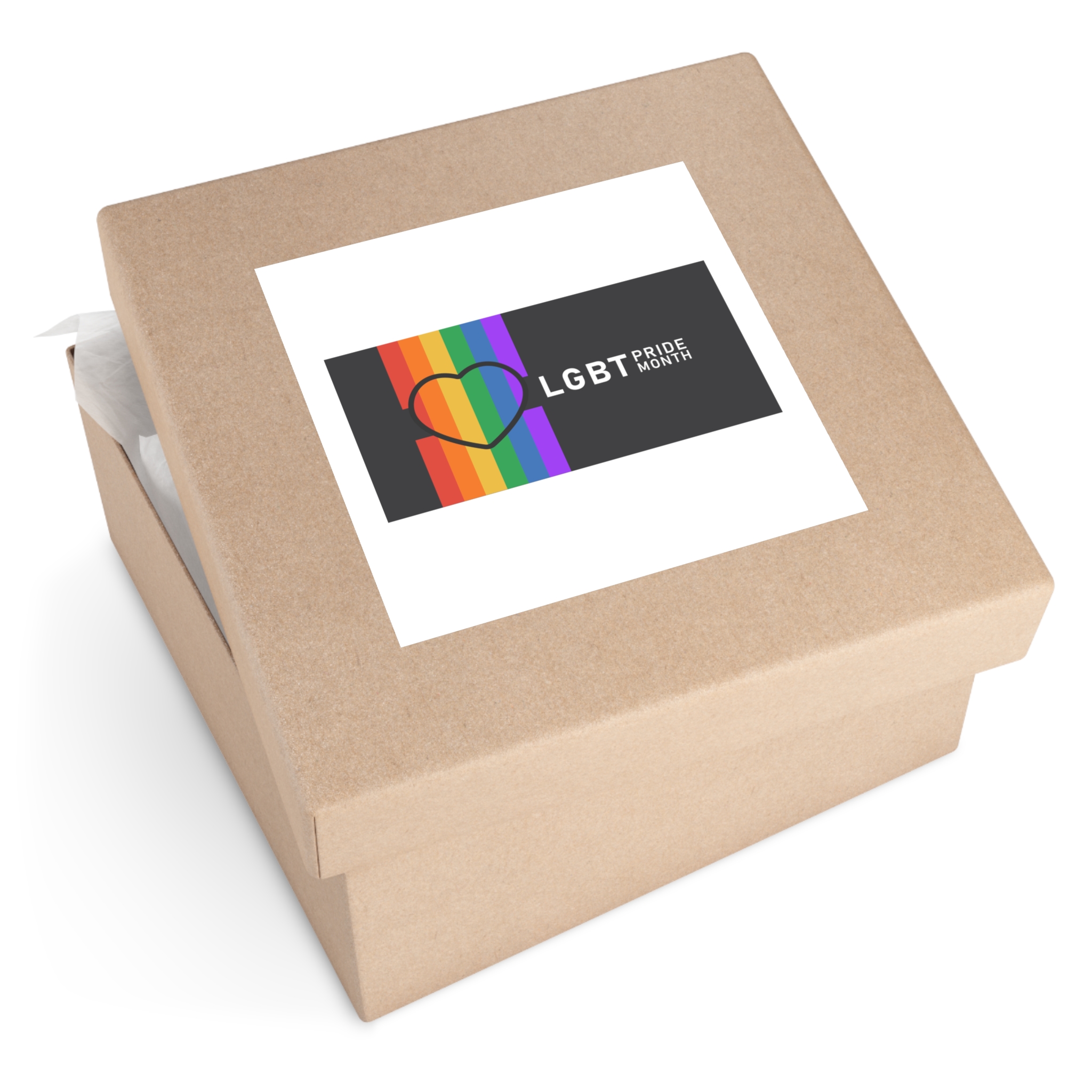 Pride Day Lgbtq Bg Laminate Stickers Square - Image 59