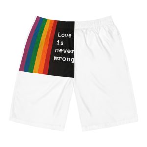 Rainbow With Love Is Never Wrong Concept Pride Month Mens Board Shorts Aop
