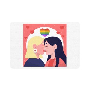 Lesbian Pride Design 2D6E26 Pet Food Mat 12x18