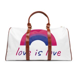 Colorful Rainbow Shape Bisexual Pride Flag Happy Pride Day Lgbtqia Community Pride Month Vector Hand Drawn Doodle Posters Stickers Logo Cards (1) Waterproof Travel Bag