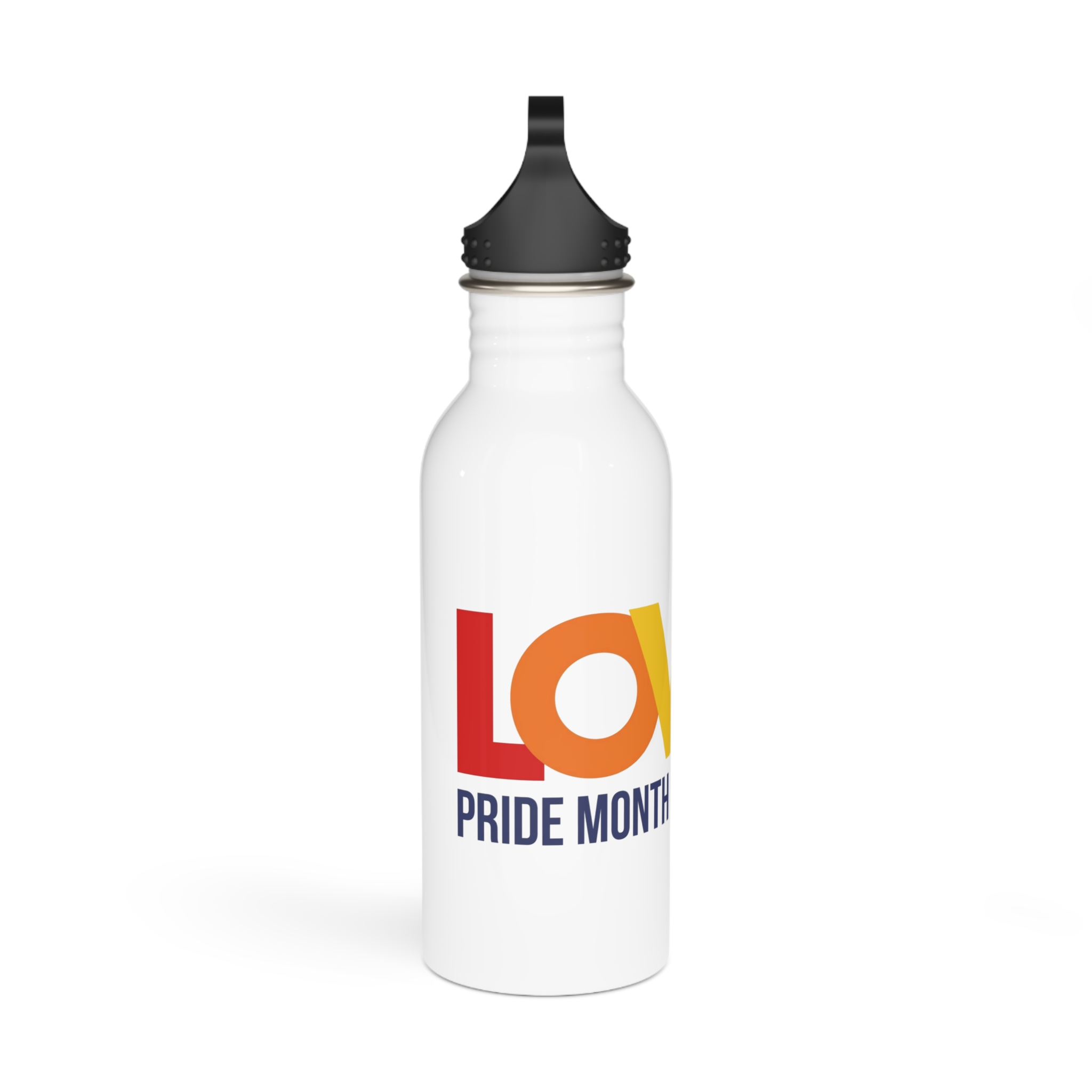 Lgbt Pride Month June 2026 Lesbian Gay Bisexual Transgender Lgbtq Flag Rainbow Love Vector Stainless Steel Water Bottle - Image 2