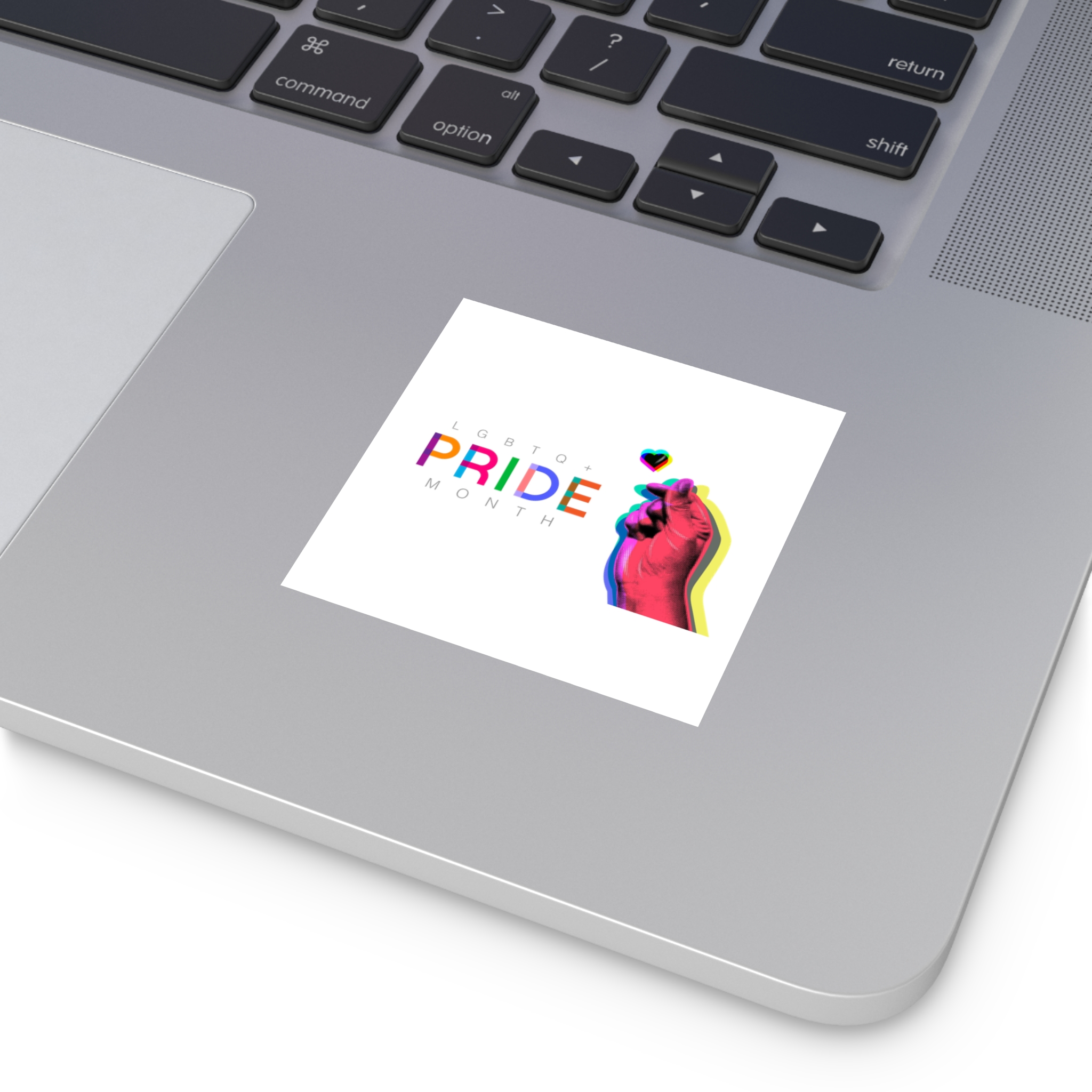 Pride Month Lgbtq Banner Gay Pride Month Rainbow Color Flat Design Hand Together Love Sign Typography Laminate Stickers Square - Image 11