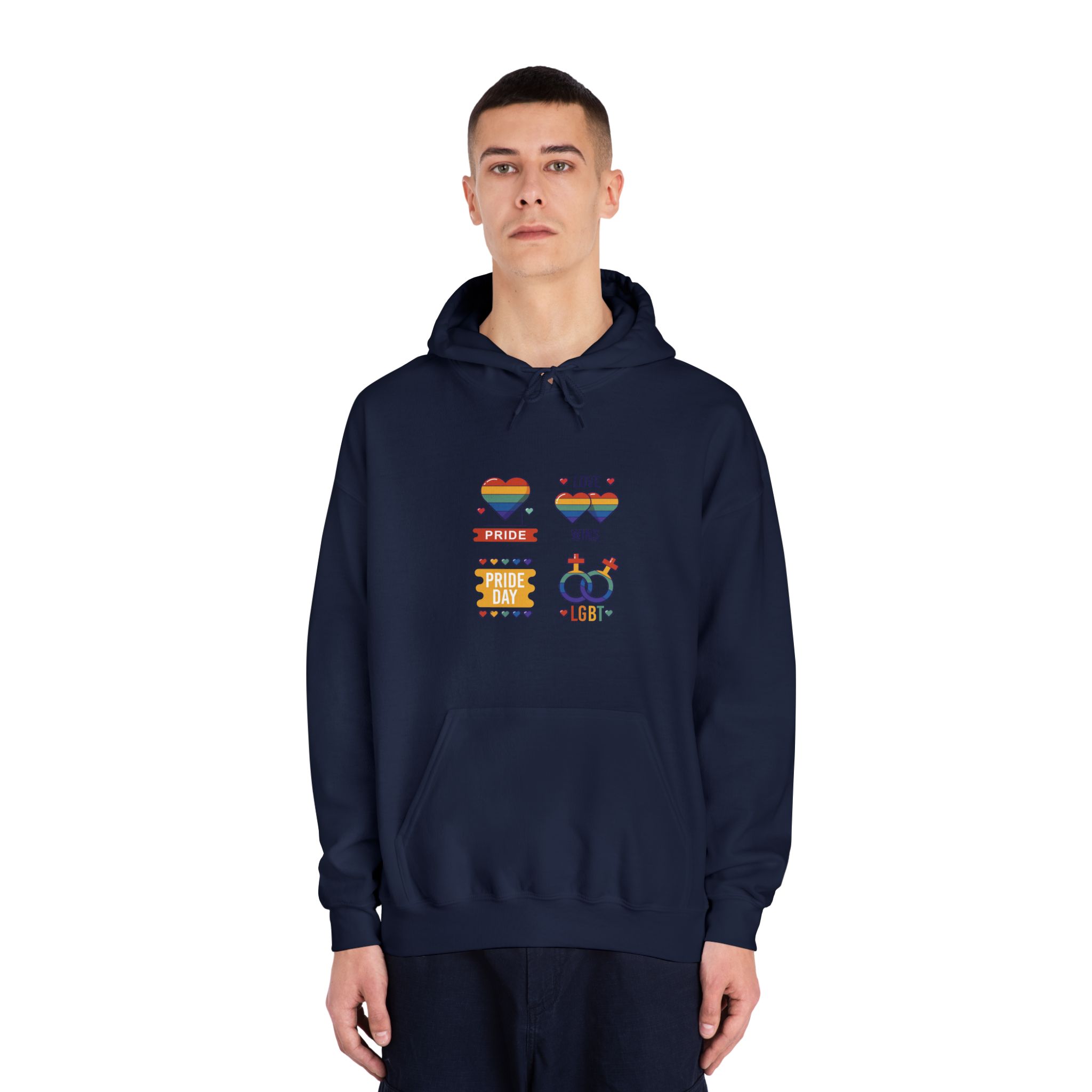 Pride Day Label Collection Concept Unisex Dryblend Hooded Sweatshirt - Image 31