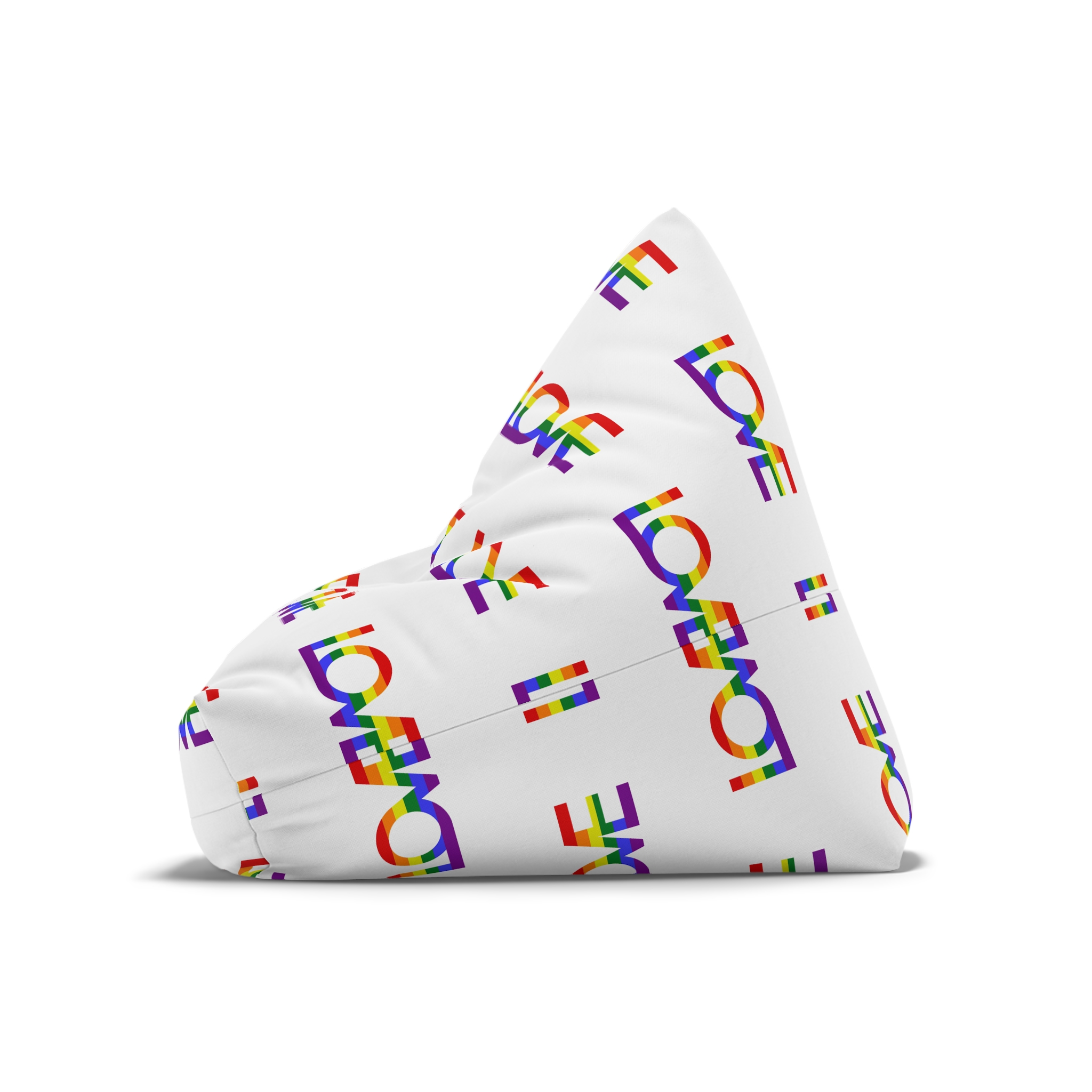 Inscription Love With Colors Lgbt Flag Vector Illustration Bean Bag Chair Cover - Image 8