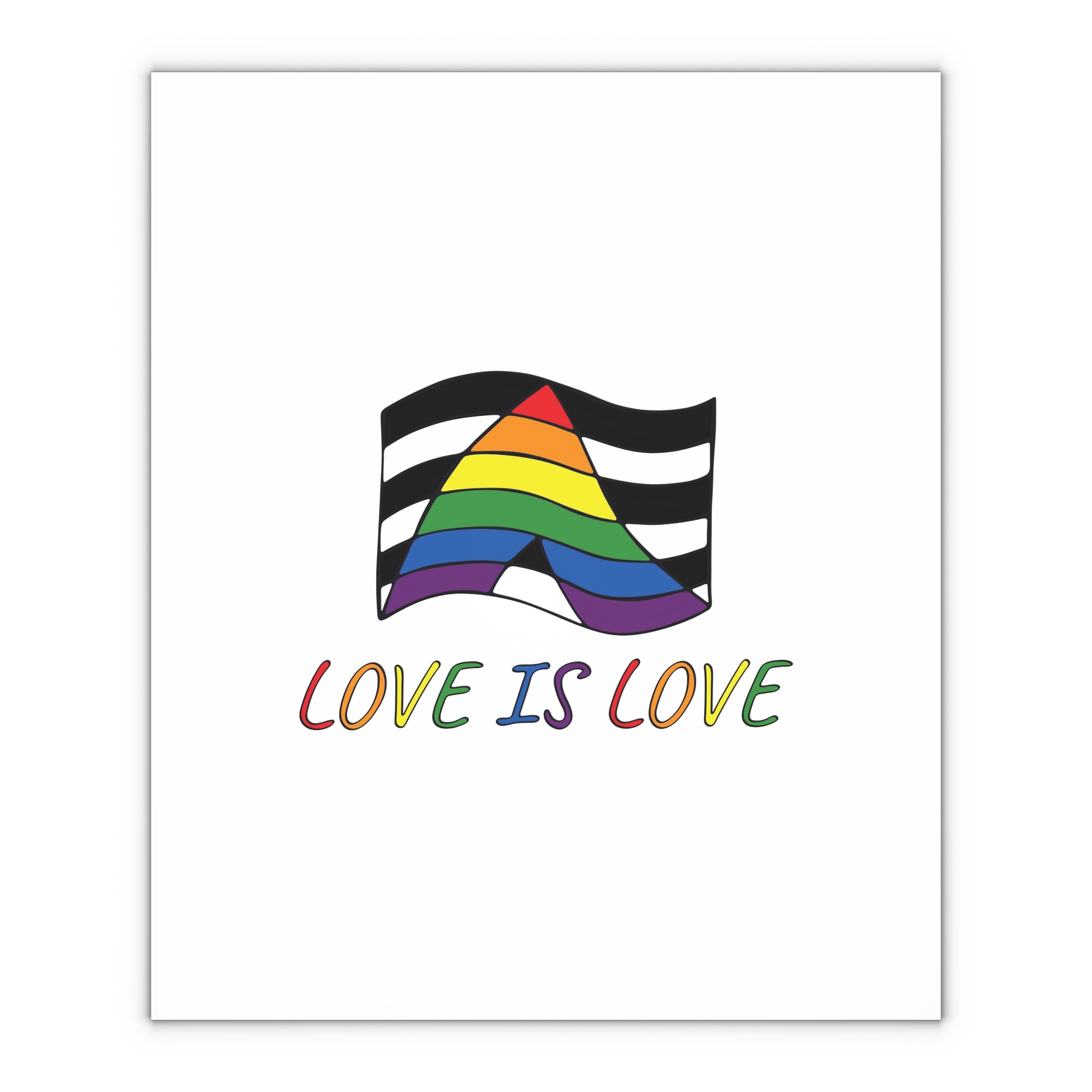 Colorful Straight Ally Pride Flag Happy Pride Day Lgbtq Community Pride Month Vector Hand Drawn Doodle Posters Stickers Logo Cards Gift Wrapping Paper Sheets 1pc - Image 4