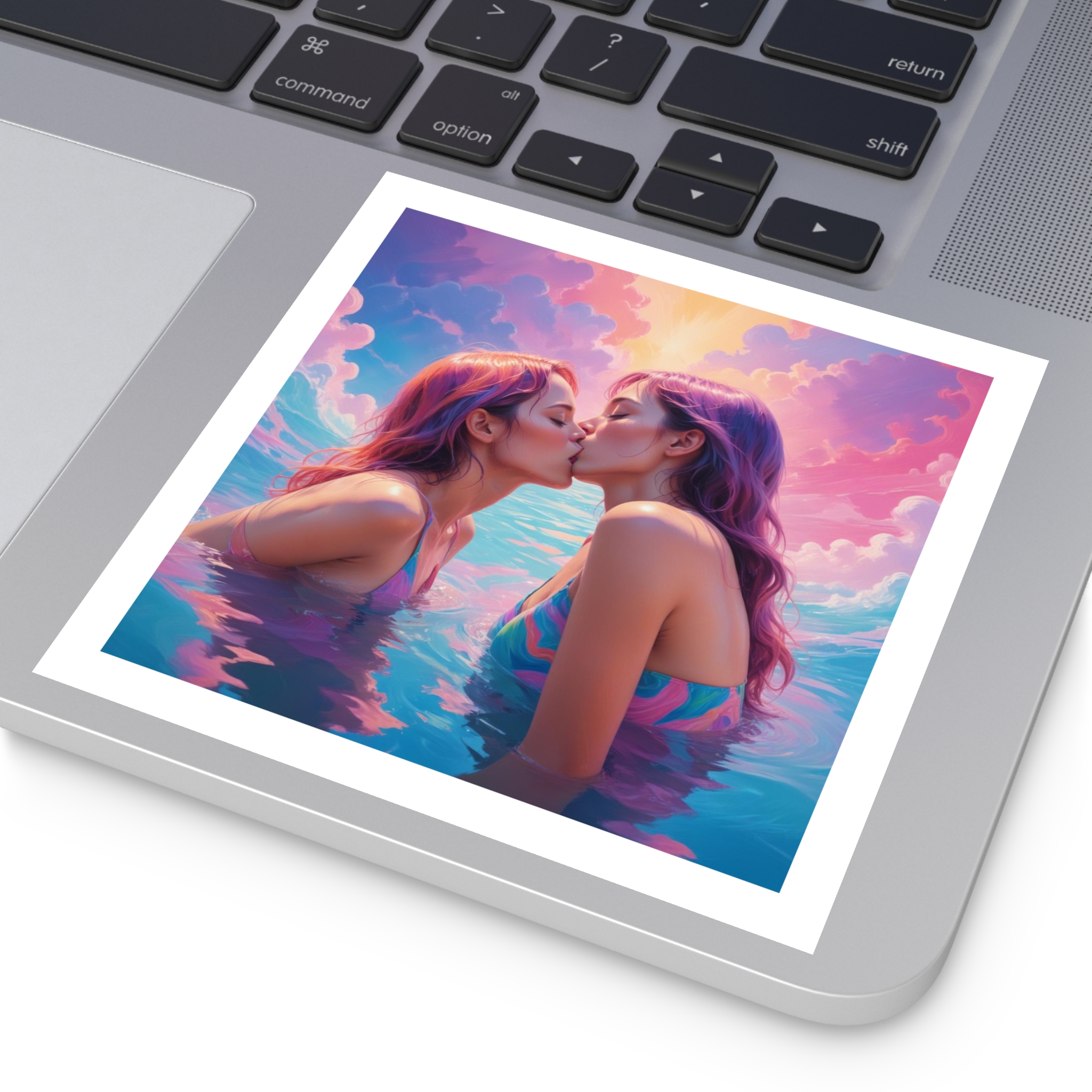Lesbian Pride Design 9A4266 Laminate Stickers Square - Image 35