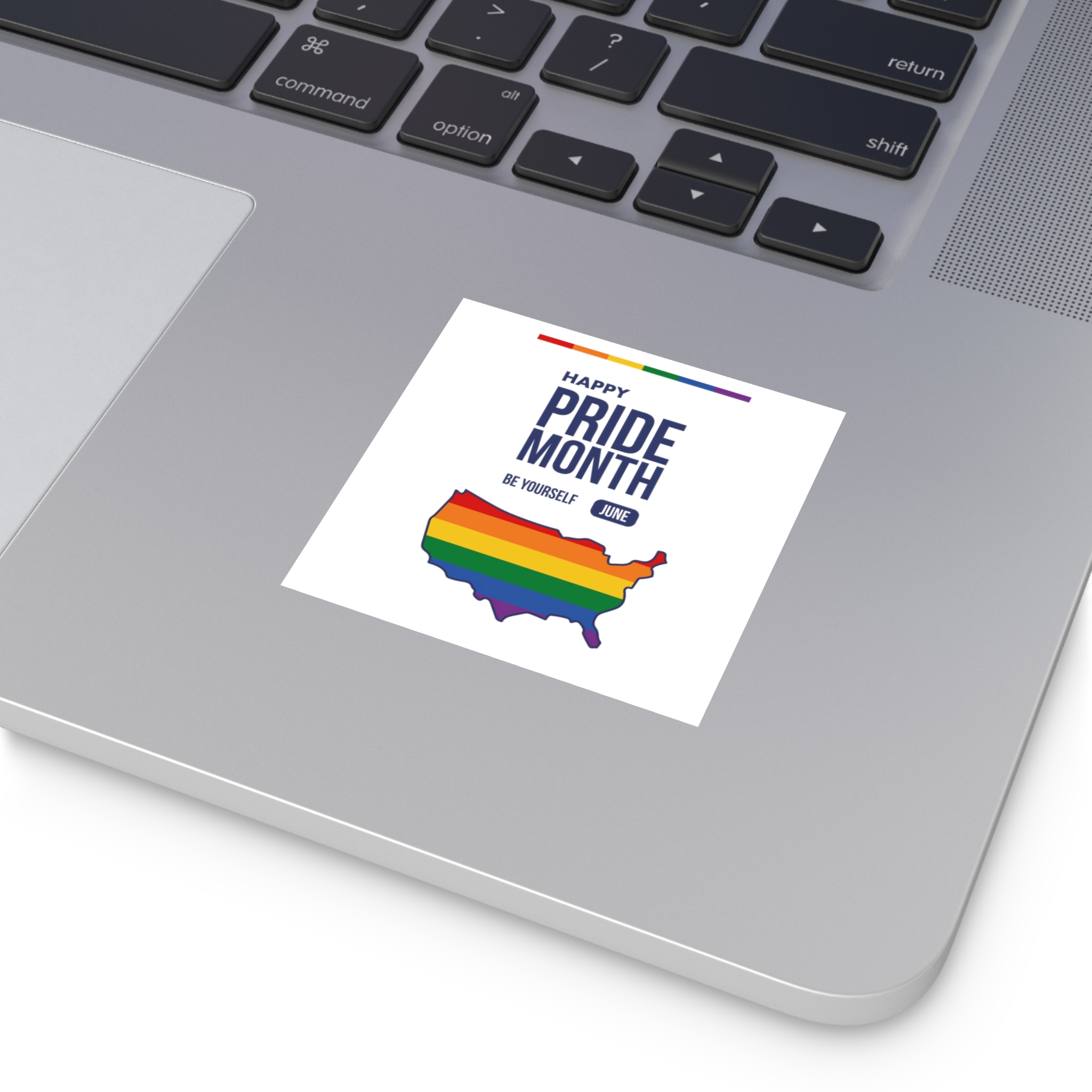 Lgbt Pride Month June 2026 Lesbian Gay Bisexual Transgender Lgbtq Flag Rainbow Love Vector (2) Laminate Stickers Square - Image 7