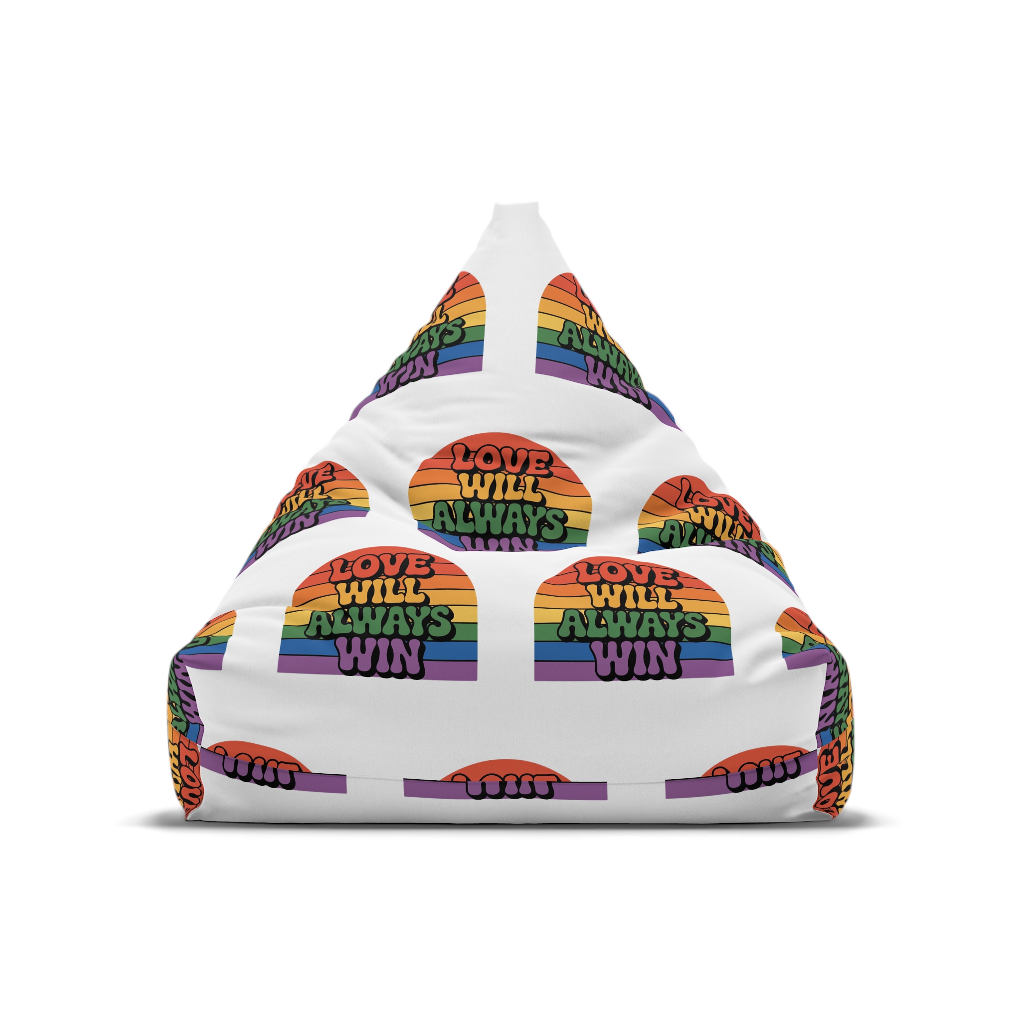 Love Will Always Win Pride Celebration Bean Bag Chair Cover - Image 5