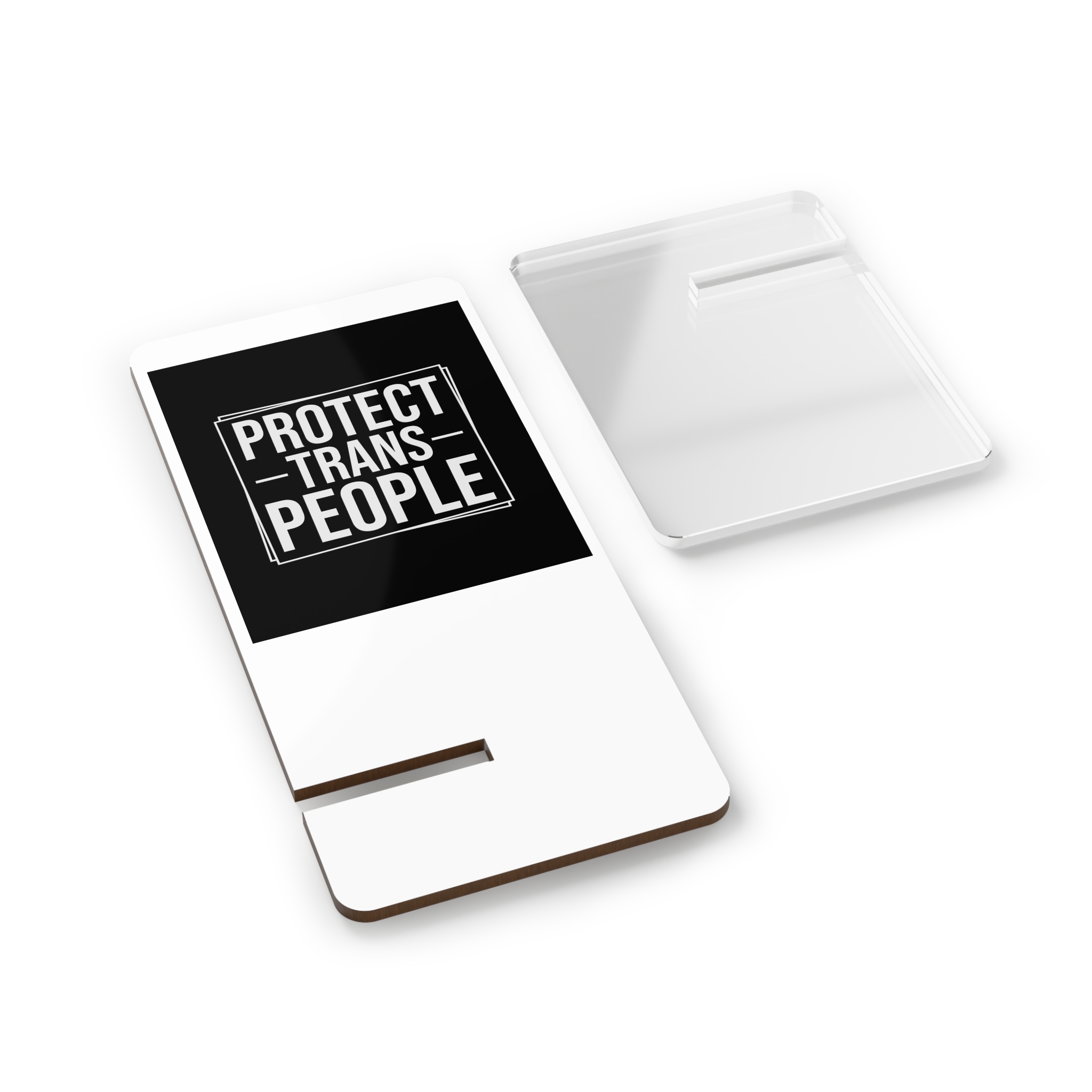 Feminism Tshirt Design Feminist Shirt Protect Trans People Mobile Display Stand For Smartphones - Image 2