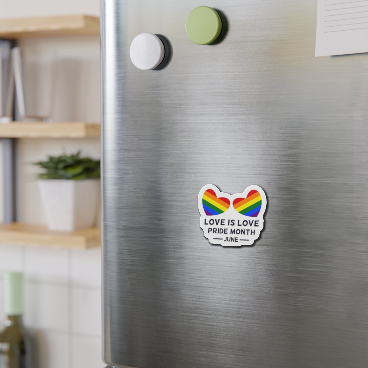 Lgbtq Pride Month June Every Year Rainbow Sign Pride Community Design Banner Poster Card Background Template Die Cut Magnets - Image 6