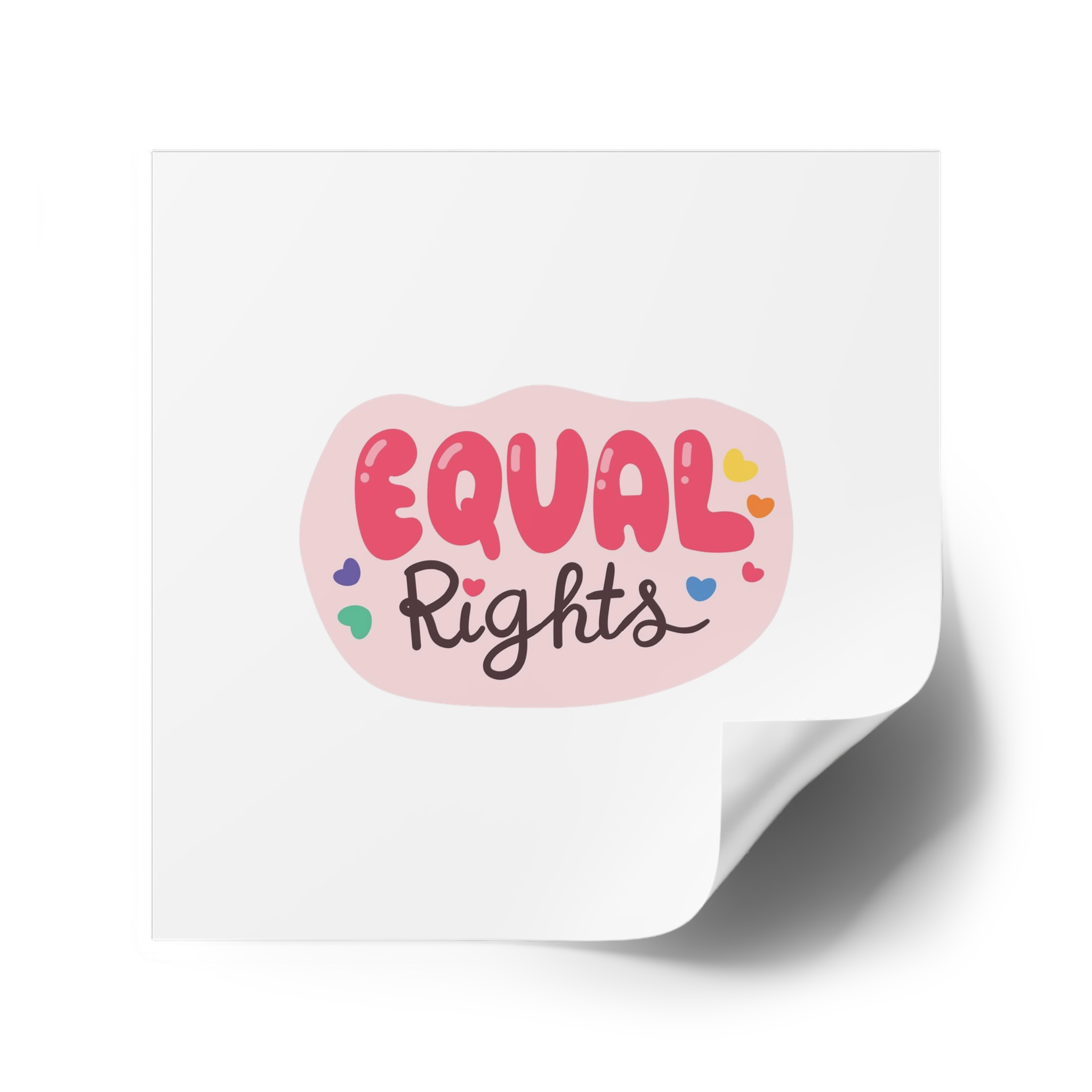 Lgbt Sticker Pack White Background Lgbtq Set Symbol Lgbt Pride Community Rainbow Elements Vector Hand Draw Illustration Hand Drawn Lettering (1) Laminate Stickers Square - Image 42
