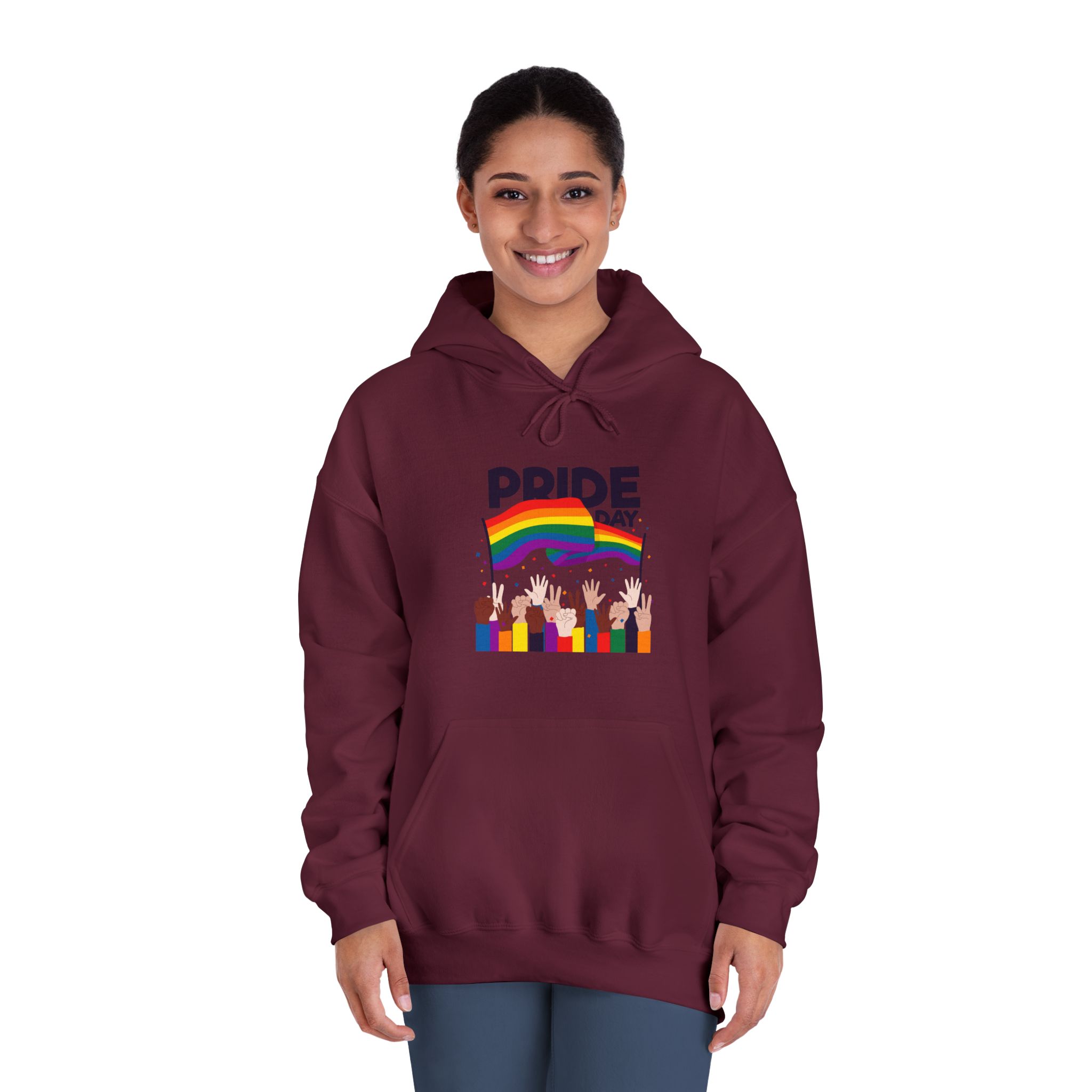 Pride Day Event With Rainbow Flag Theme Unisex Dryblend Hooded Sweatshirt - Image 20