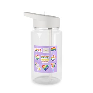 Pride Month Stickers Lgbtq Rainbow Flag Cute Flat Illustrations Tritan Water Bottle