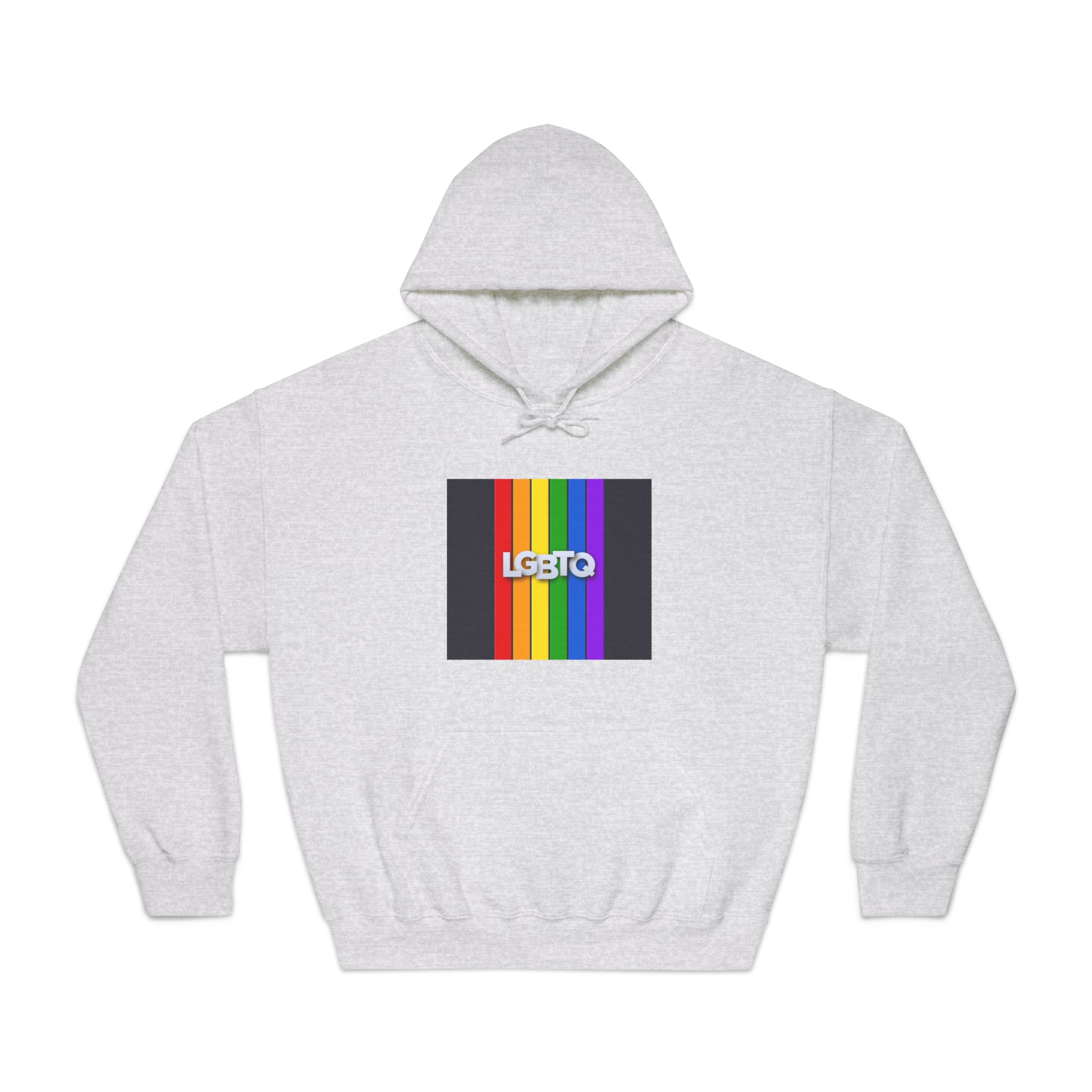 Lgbtq Paper Sign Rainbow Flag Unisex Dryblend Hooded Sweatshirt - Image 5