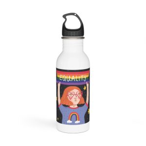 Pride Day Concept Equality Message Stainless Steel Water Bottle