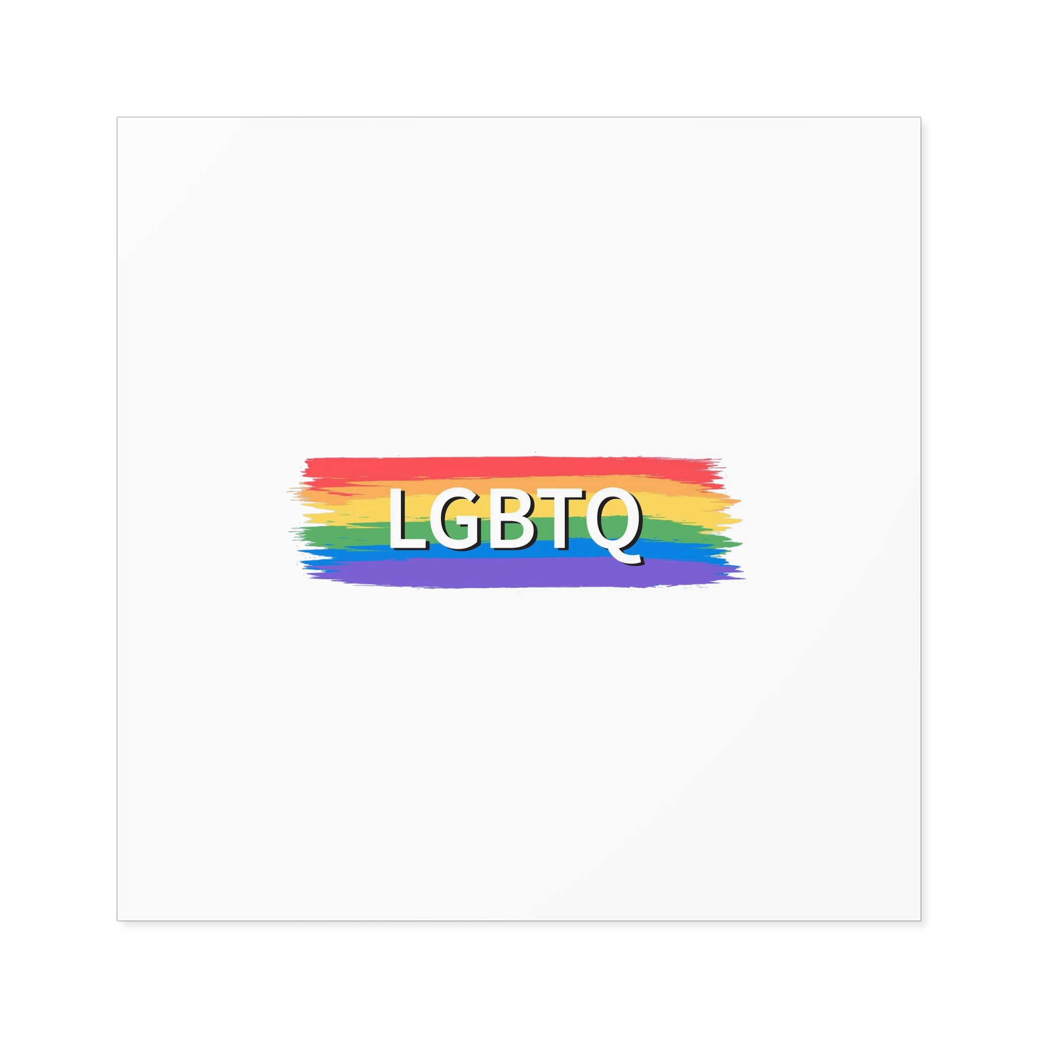 Lgbtq Rainbow Flag Pride Month June Colorful Brush Stroke Lgbtq Flag Vector Illustration Laminate Stickers Square - Image 49