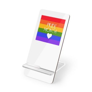 Cute Simple Banner Pride Month Symbols Pride Month With Lgbtq Flag Colours Mobile Display Stand For Smartphones