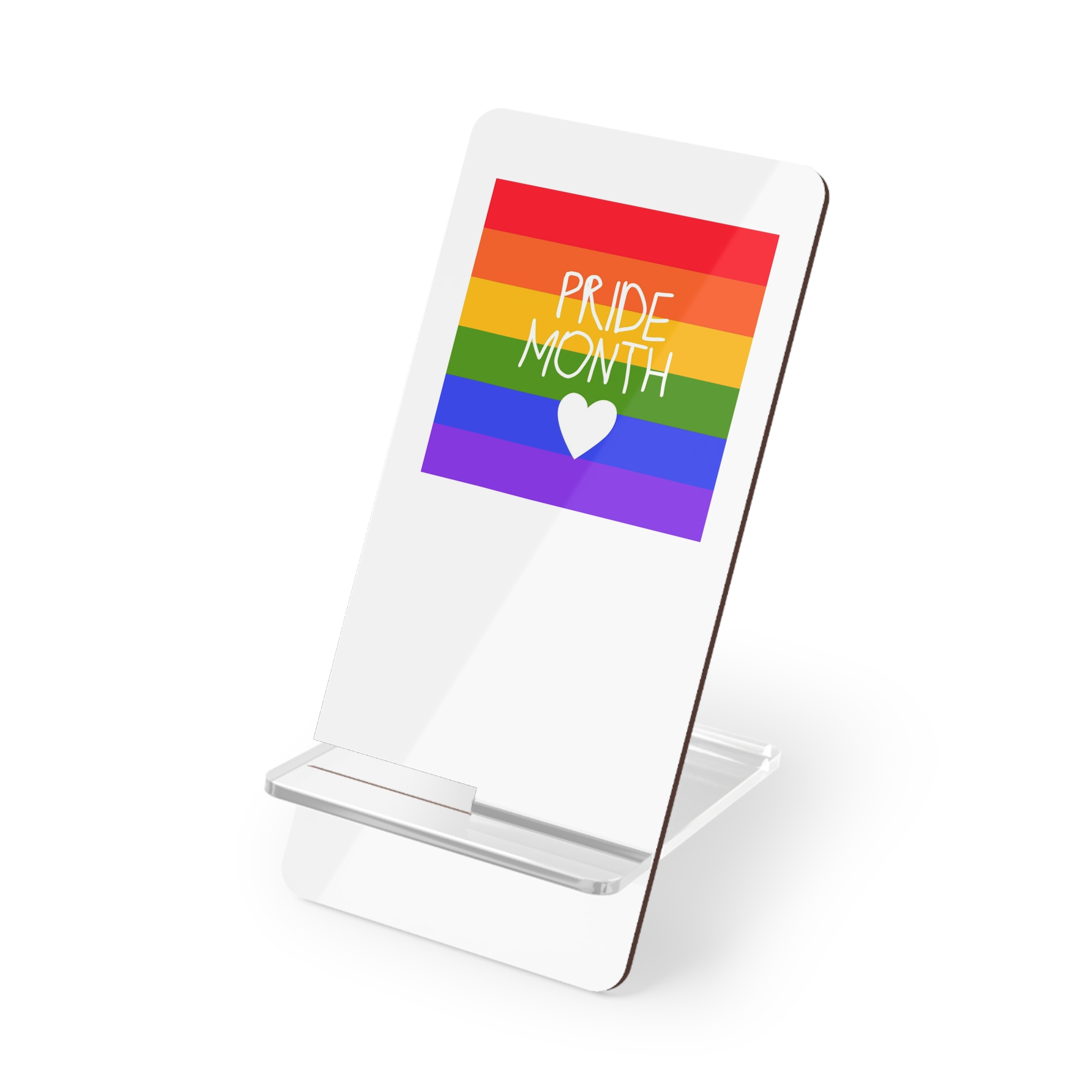 Cute Simple Banner Pride Month Symbols Pride Month With Lgbtq Flag Colours Mobile Display Stand For Smartphones