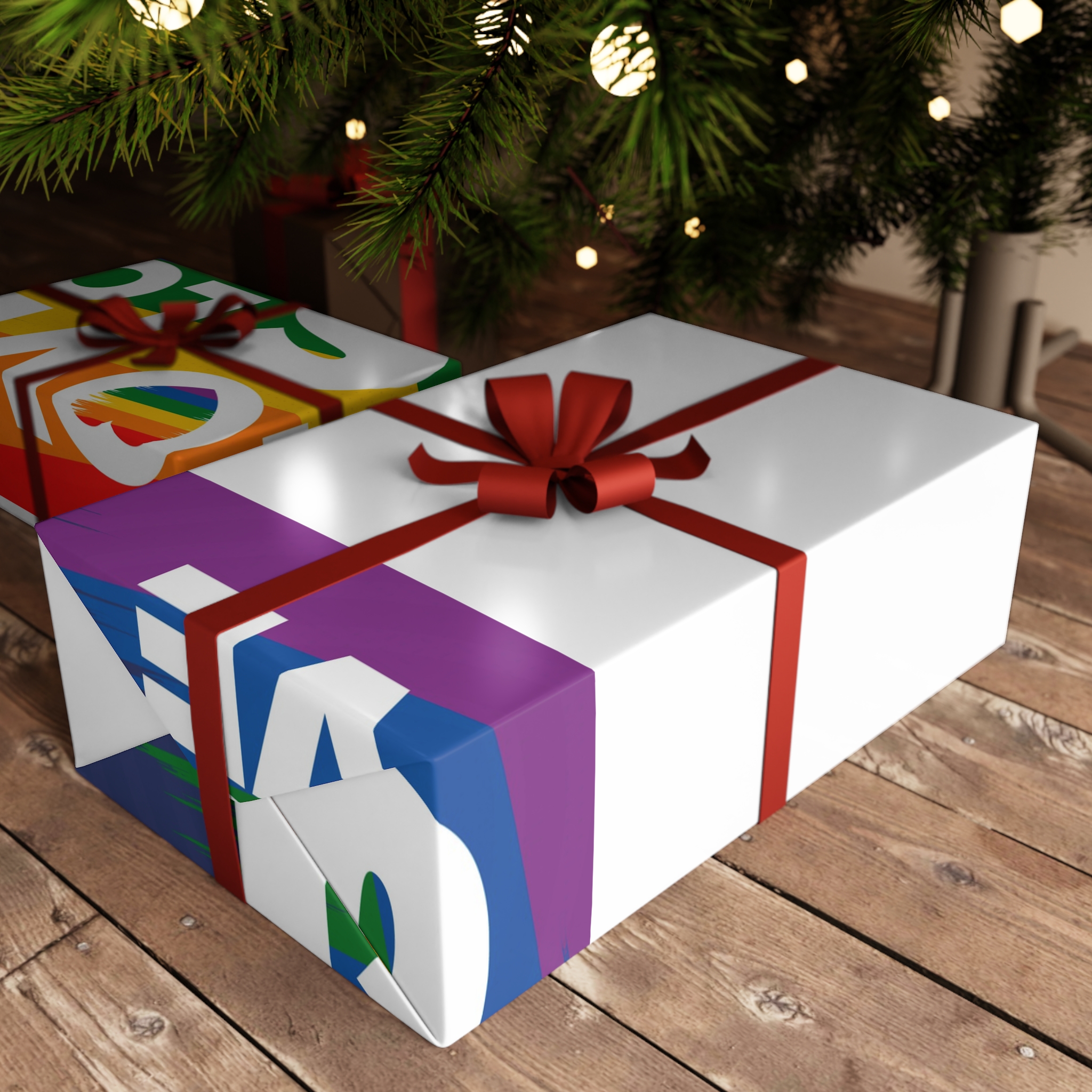 Lgbt Pride Month June Lesbian Gay Bisexual Transgender Lgbt Rainbow Flag Vector Illustration Gift Wrapping Paper Sheets 1pc - Image 3