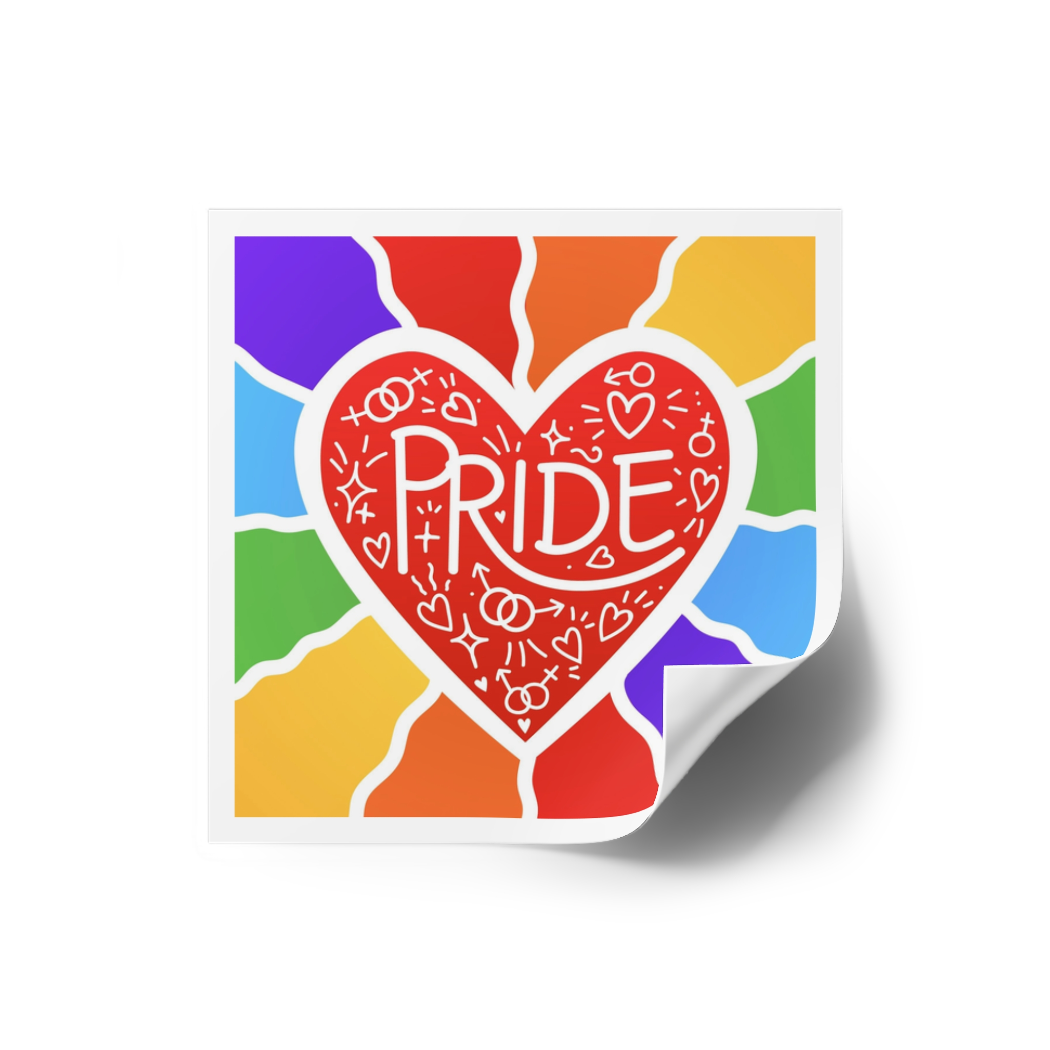 Pride Day Concept Illustration Laminate Stickers Square - Image 2